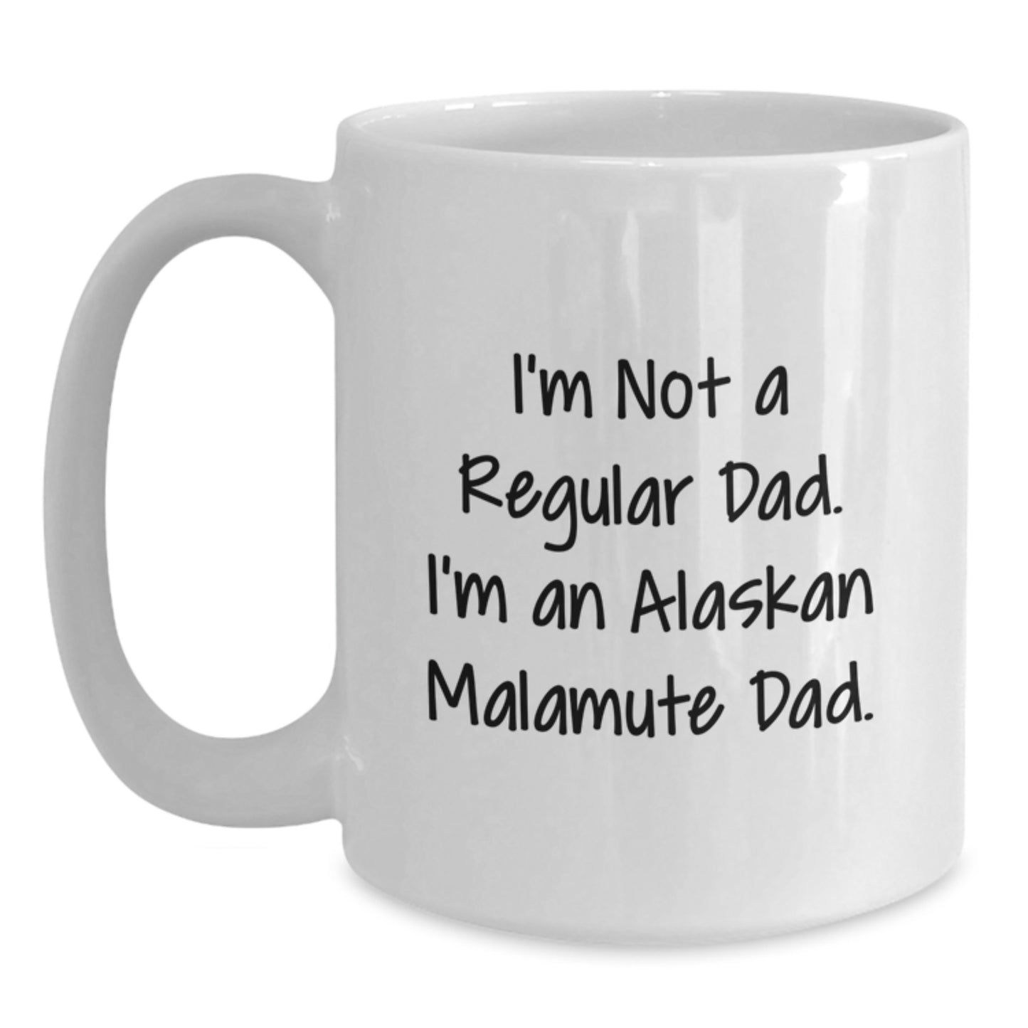 Alaskan Malamute Dad Funny Coffee Mug for Graduation Gifts from Men to Friends and Family, White 11oz or 15oz Capacity - Main