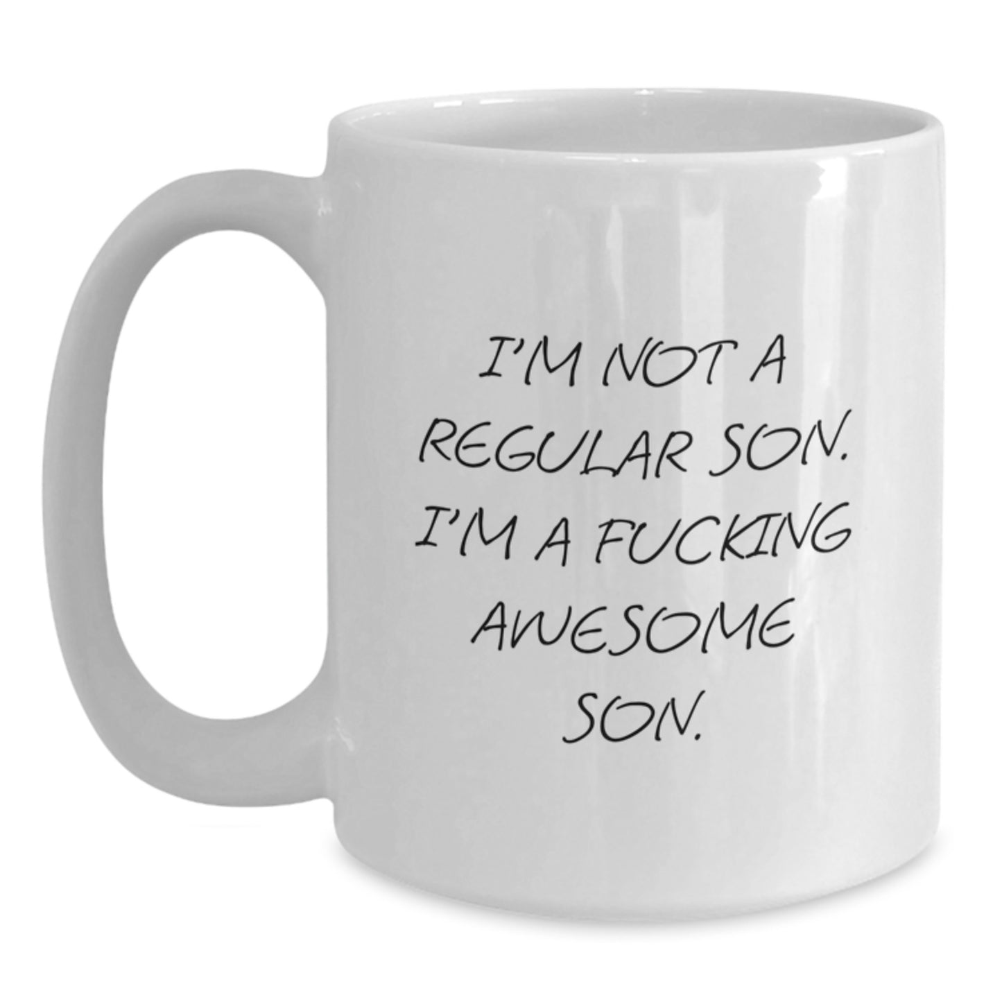 Funny Son Gifts, I'm Not A Regular Son. I'm A F--king Awesome Son., White Coffee Mug for Graduation - Gifts from Mom, Dad, or Friends for Son - Main