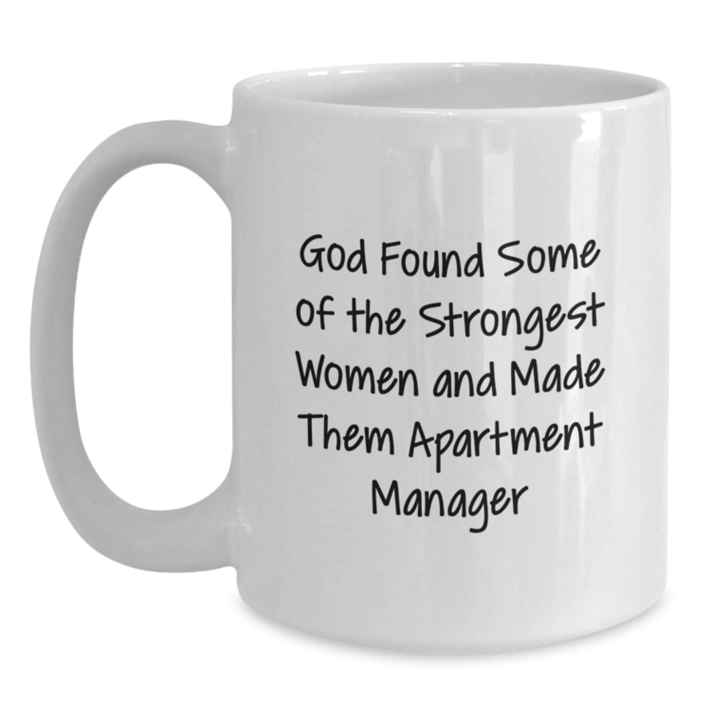 Funny Apartment Manager Gifts from Women, White Coffee Mug for Apartment Manager, Graduation Unique Gifts - Main