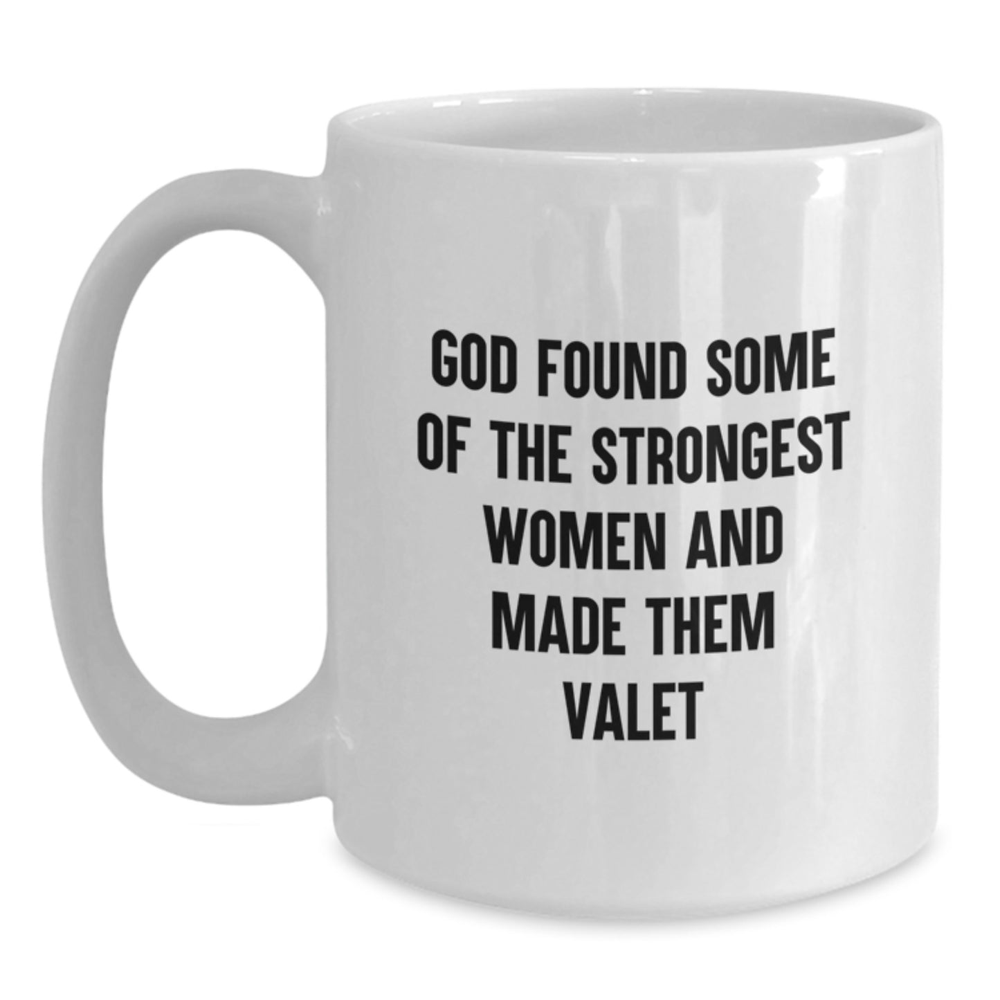 Funny Valet Gifts from Friends, Unique White Coffee Mugs for Strong Women, Graduation Celebrations - Main