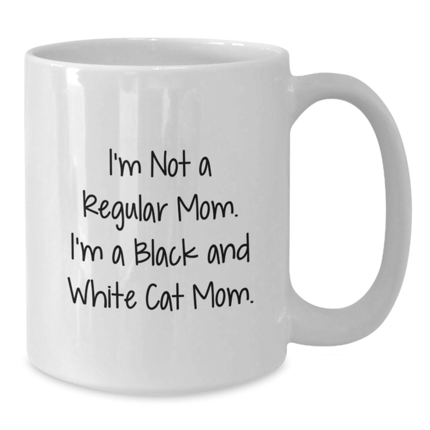 Funny Black and White Cat Quotes White Coffee Mug Gifts for Black and White Cat Mom from Friends, Unique Graduation Gifts for Her - Additional