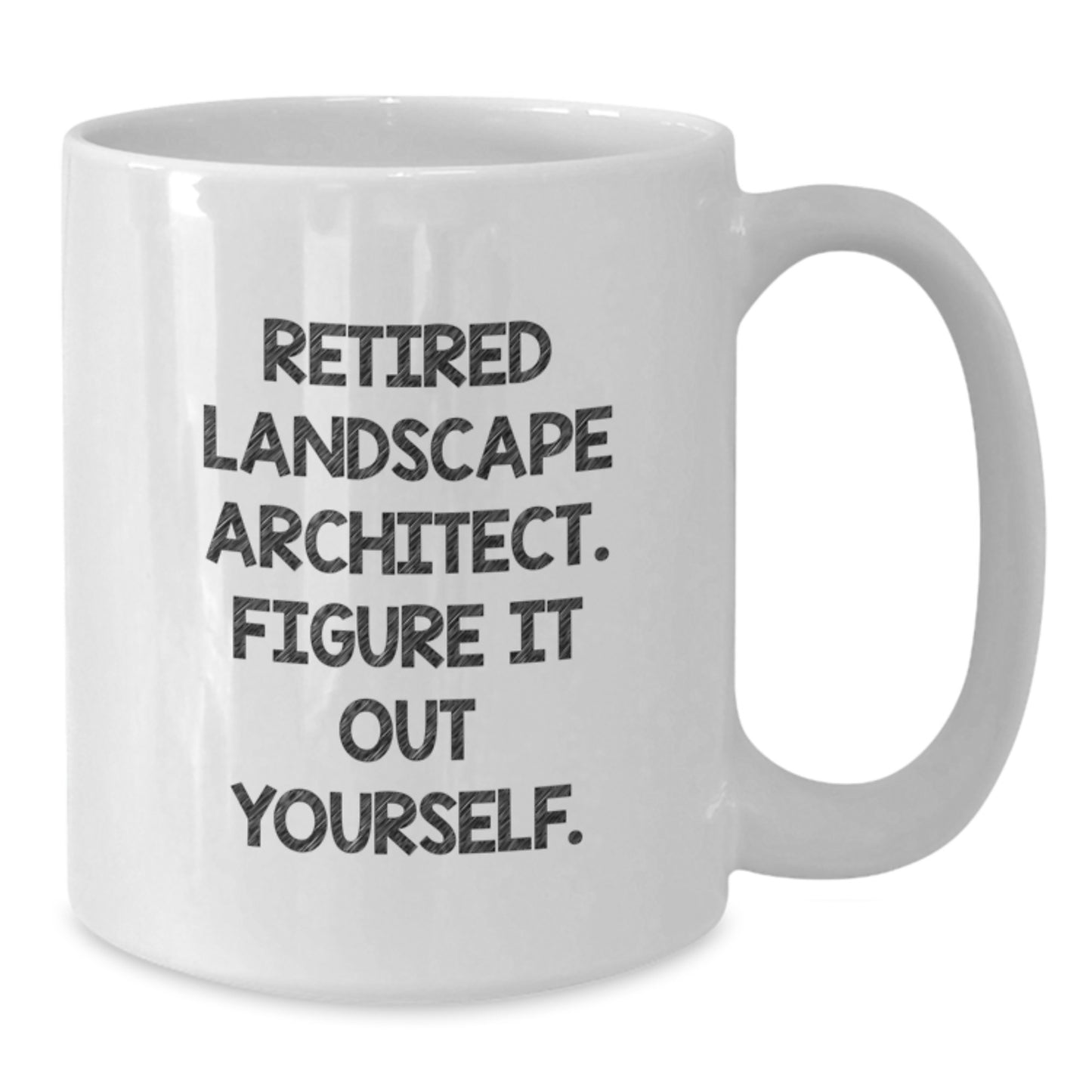 Funny Landscape Architect Gifts, White Coffee Mug for Men, Gifts from Friends to Retired Landscape Architect, Figure It Out Yourself, Graduation Unique Gifts - Additional