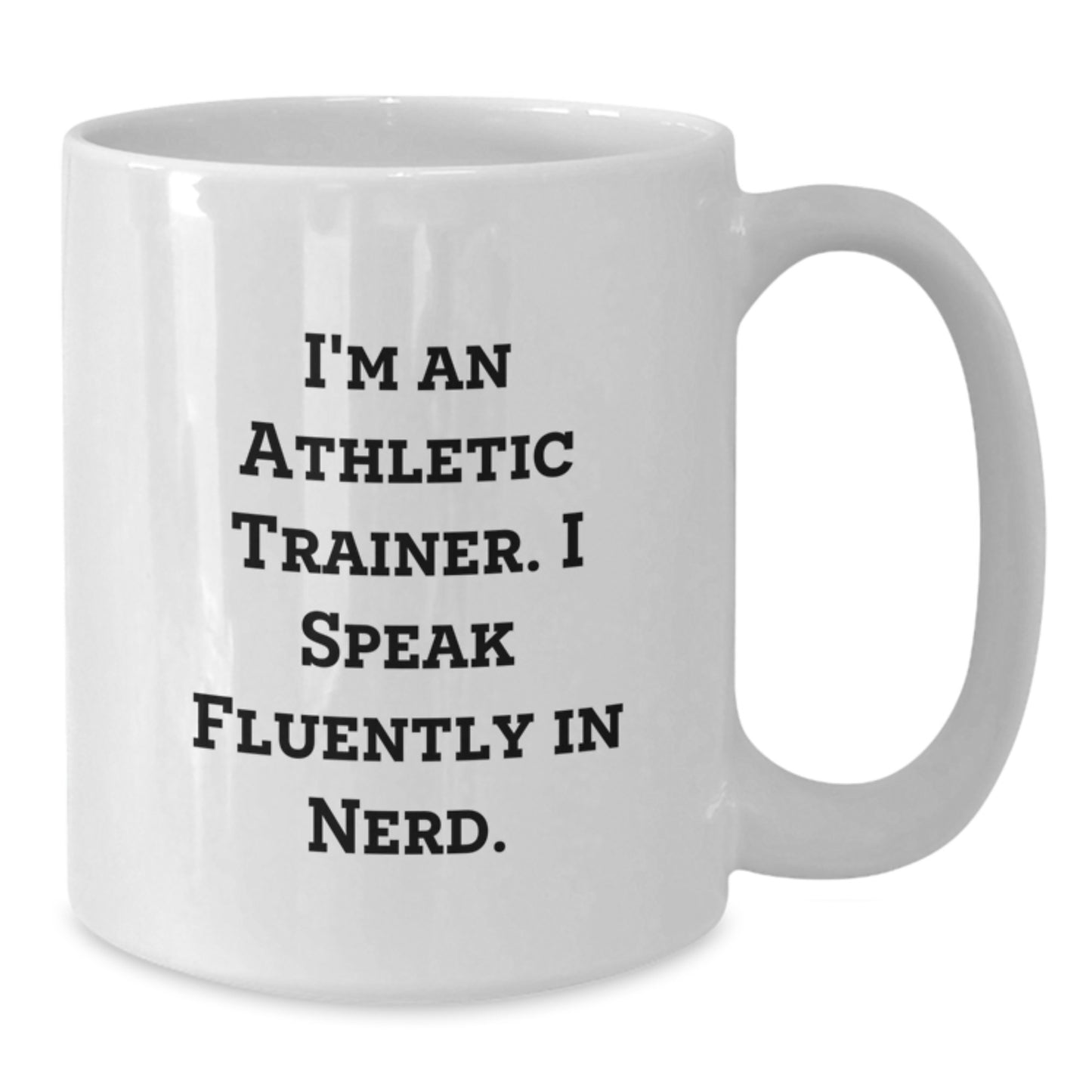 Funny Athletic Trainer Gifts from Friends for Men - White Coffee Mug with 'I Speak Fluently In genius' Quote - Christmas Unique Gifts - Additional