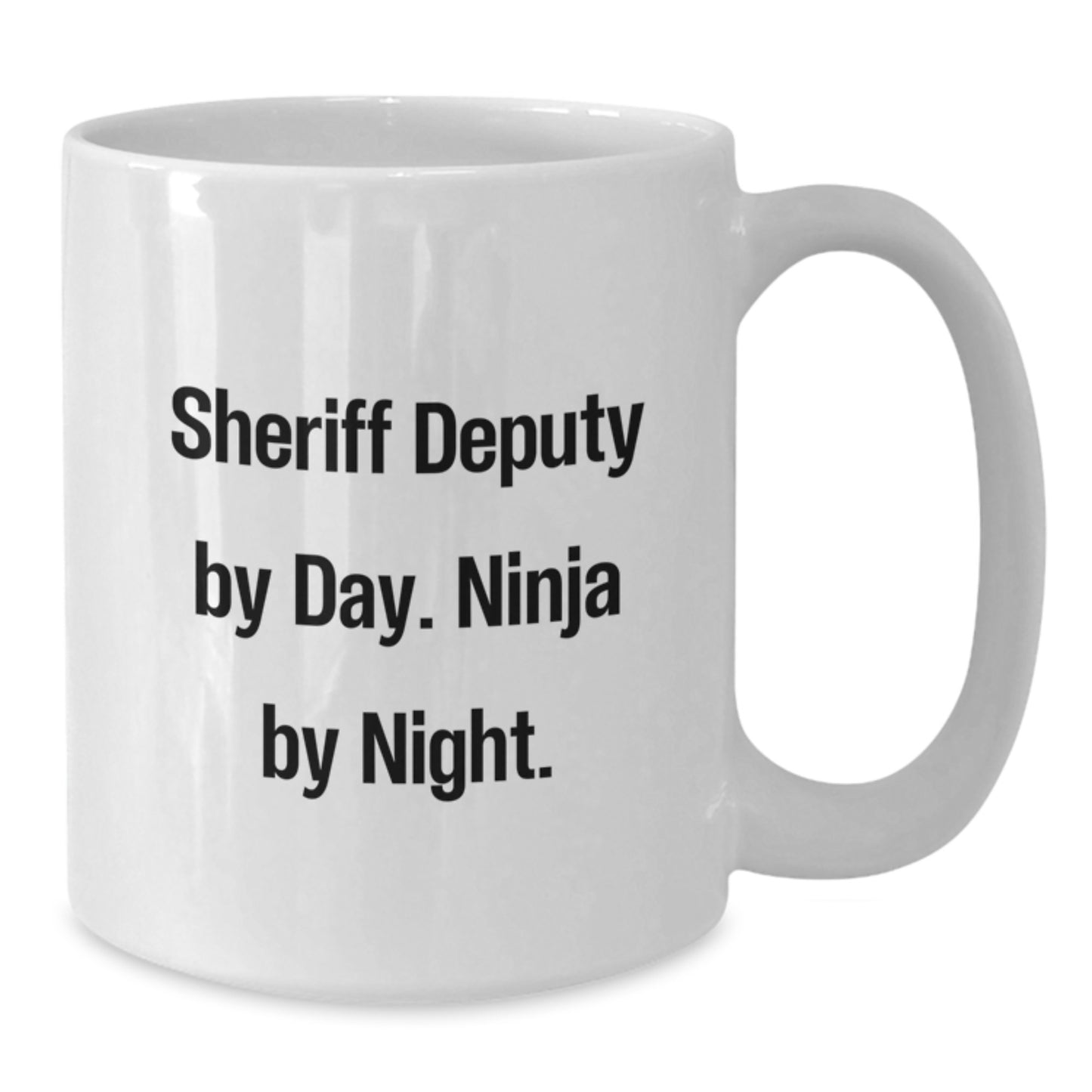 Funny Sheriff Deputy Gifts, Unique Sheriff Deputy By Day, Ninja By Night. White Coffee Mugs for Men, Christmas Unique Gifts from Men to Sheriff Deputy - Additional