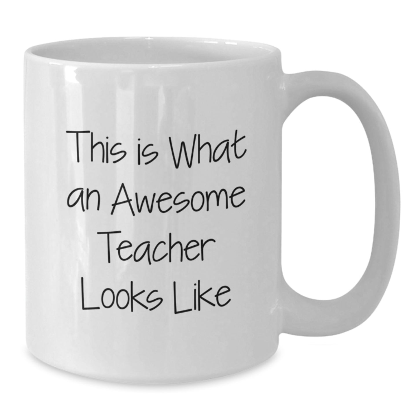 Funny Teacher Gifts from Friends - This Is What An Awesome Teacher Looks Like White Coffee Mug, Birthday Unique Gifts for Men, Women, Coworkers, Family - Additional
