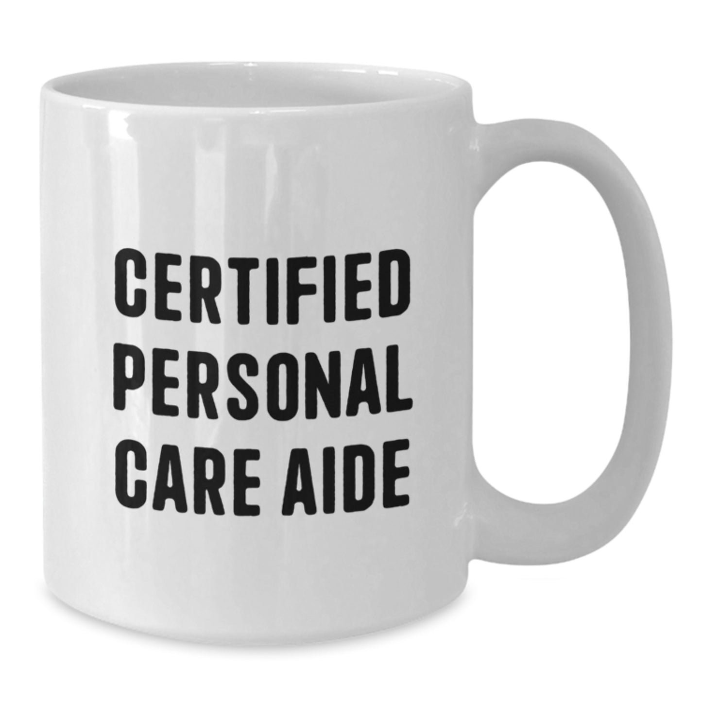 Funny Personal Care Aide Gifts from Friends, Unique White Coffee Mugs for Christmas, 'Certified to Care' Quote - Additional