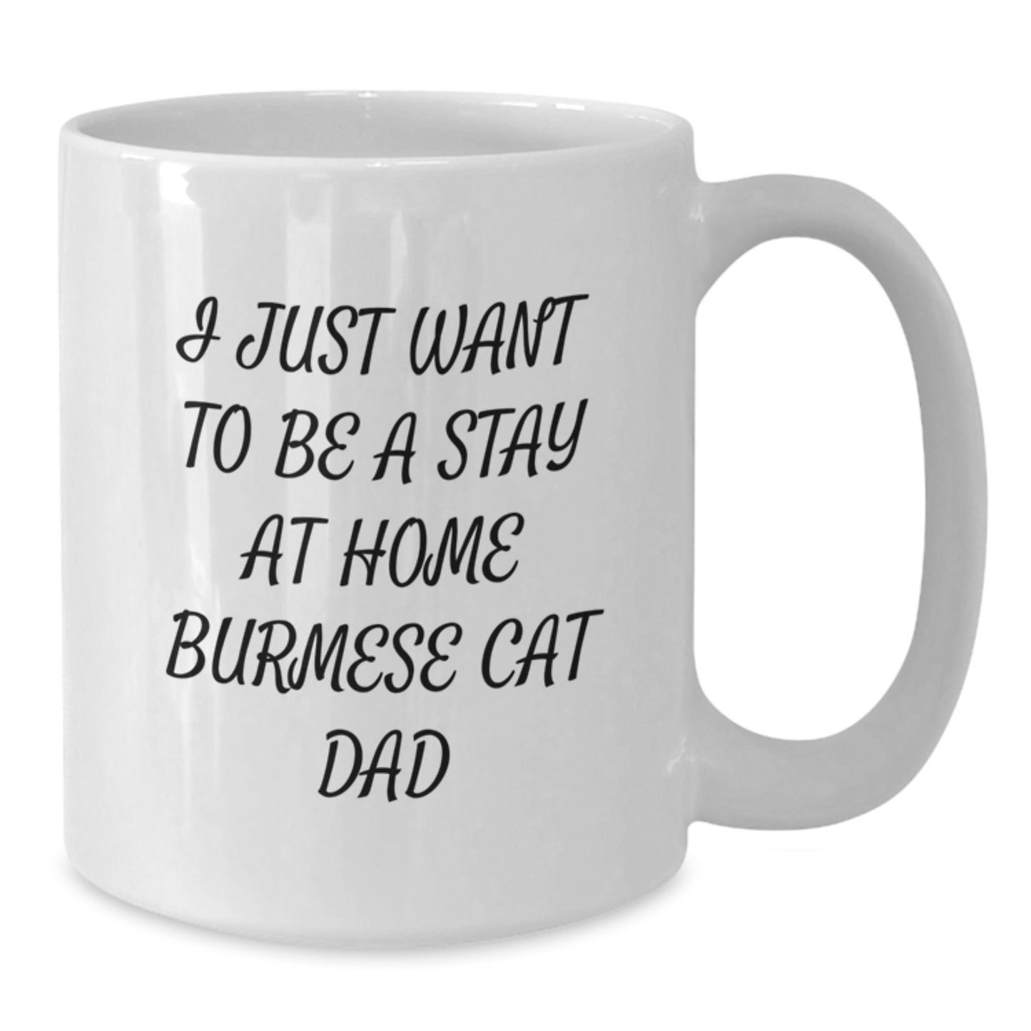 Burmese Cat Dad's Funny Quote White Coffee Mug Gifts from Family, Friends, or Coworkers for Birthday - Additional