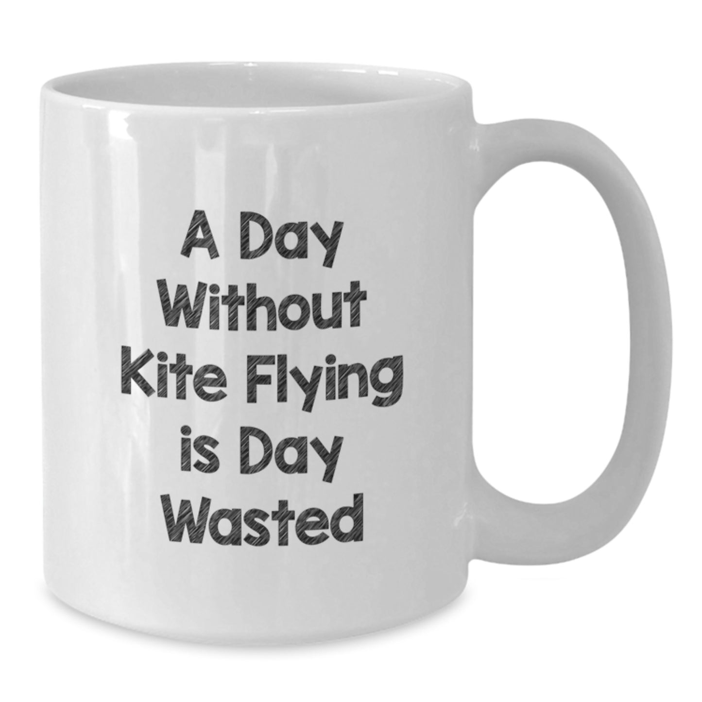 Funny Kite Flying Quotes White Coffee Mug Gifts for Friends, Coworkers, Family - 'A Day Without Kite Flying Is Day Wasted', Birthday Unique Gifts from Men, Women - Additional