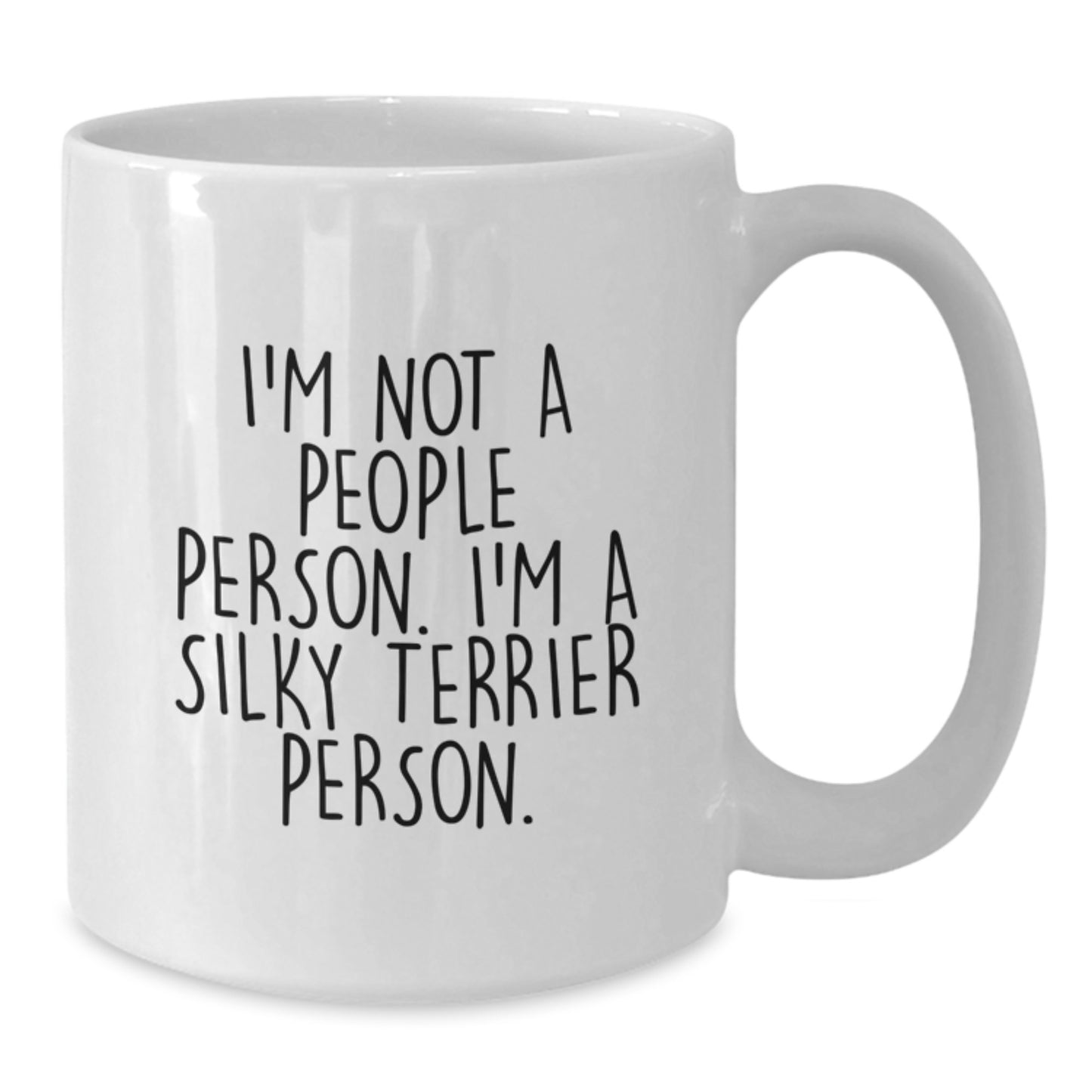 Funny Silky Terrier Dog Lover Gifts - I'm Not A People Person. I'm A Silky Terrier Person. White Coffee Mug for Silky Terrier Dog Owner, Gift from Friends or Family, Birthday Unique Present - Additional