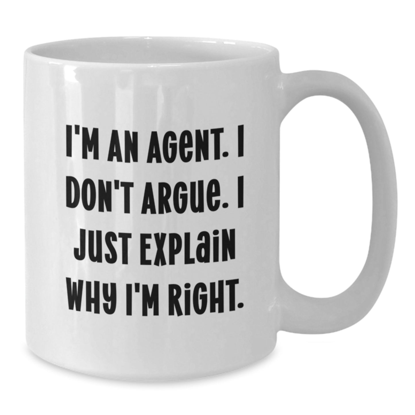 Funny Agent White Coffee Mug for Graduation Unique Gifts from Friends and Family - White Ceramic - Additional