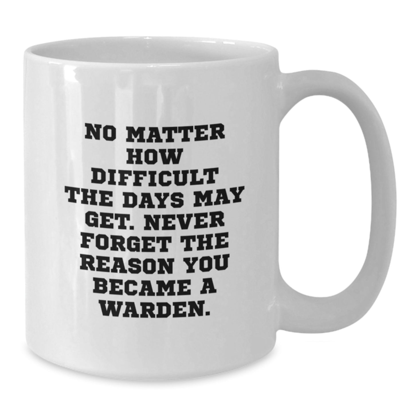 Warden White Coffee Mug, Inspirational Quote, Gifts from Family, Perfect for Warden Graduation Unique Gifts for Him, Funny White Coffee Mug, Ceramic, Microwave and Dishwasher Safe - Additional