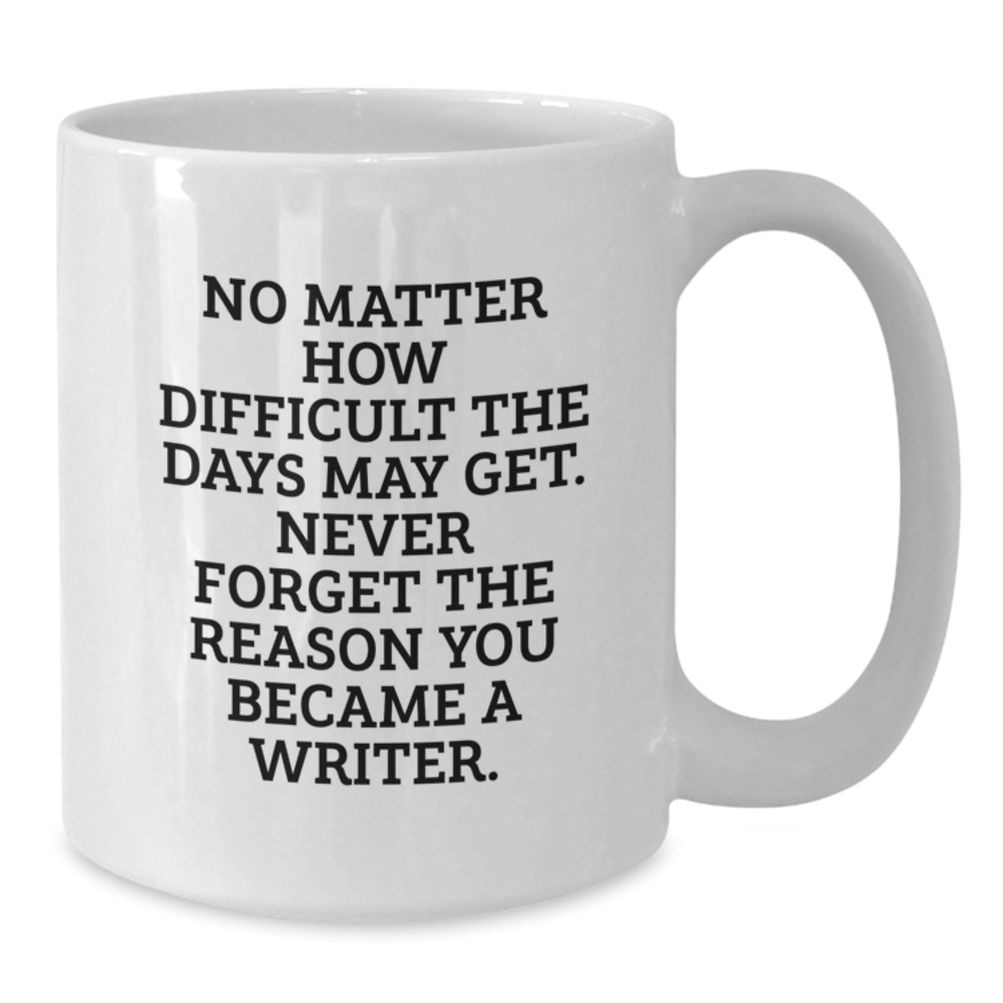 Funny Writer Gifts from Friends for Graduation Unique White Coffee Mug - Never Forget the Reason You Became a Writer - Additional