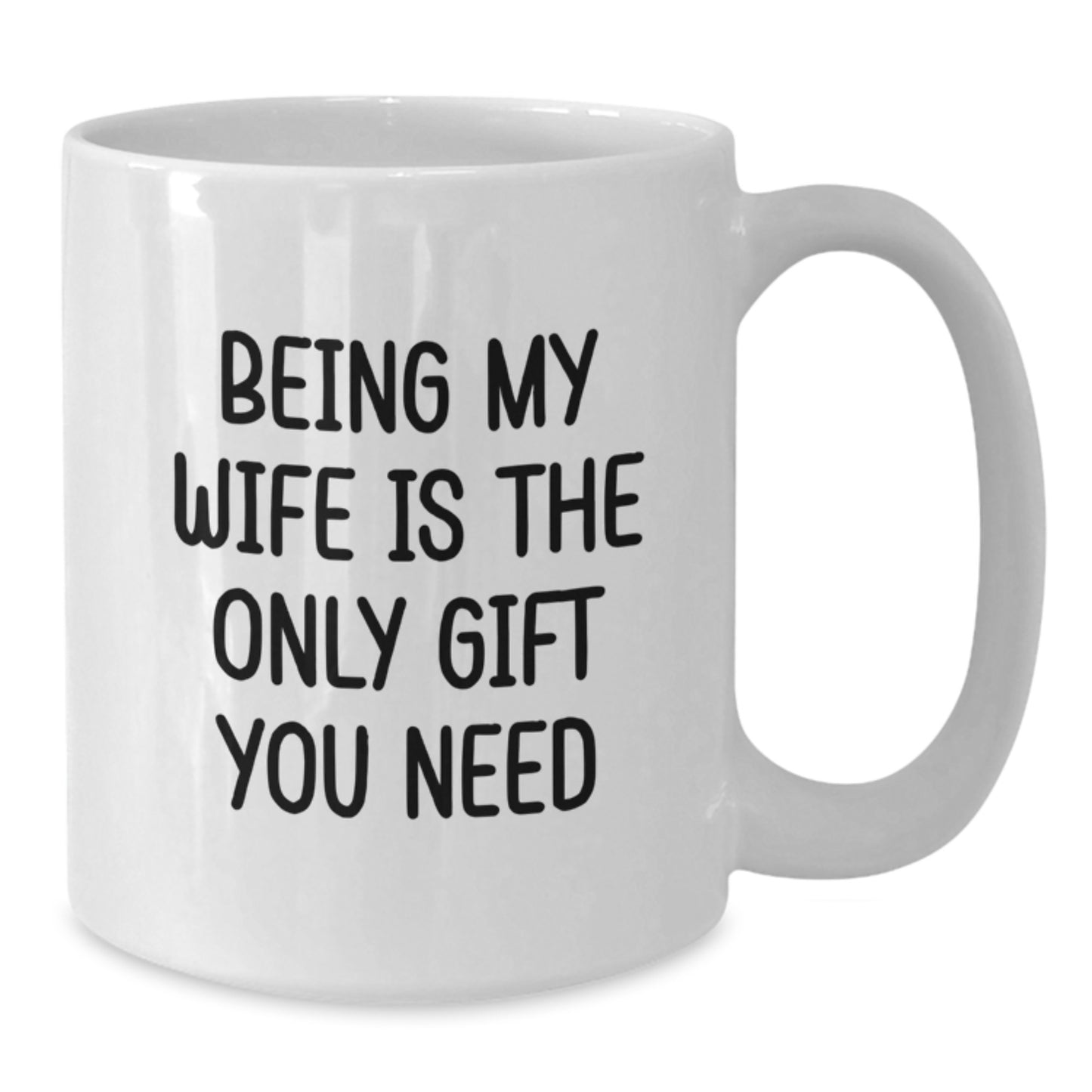 Funny Wife Gifts from Men, Being My Wife Is The Only Gift You Need White Coffee Mug for Birthday, Funny White Coffee Mug - Additional
