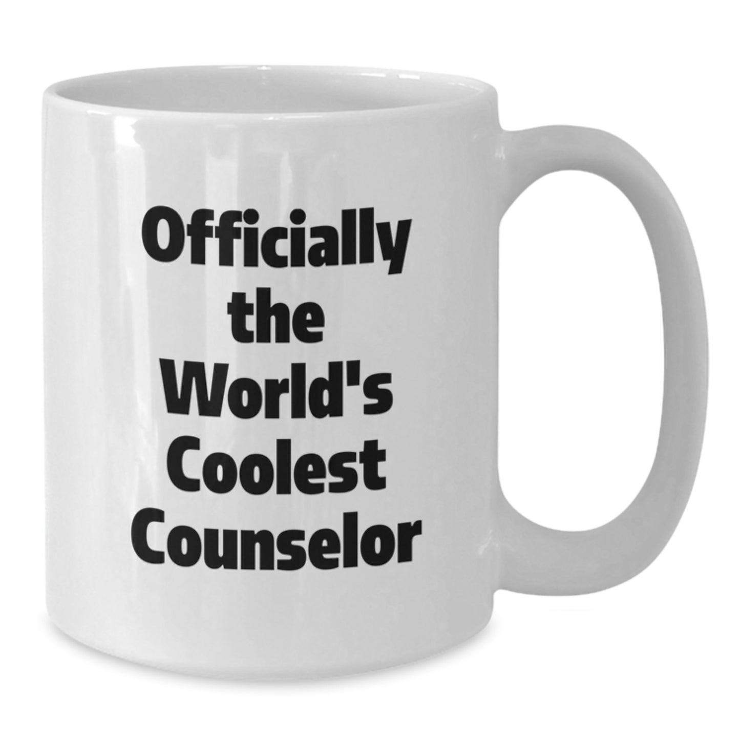 Funny Counselor Gifts from Friends - White Coffee Mug for Valentine's - Officially The World's Coolest Counselor - Additional
