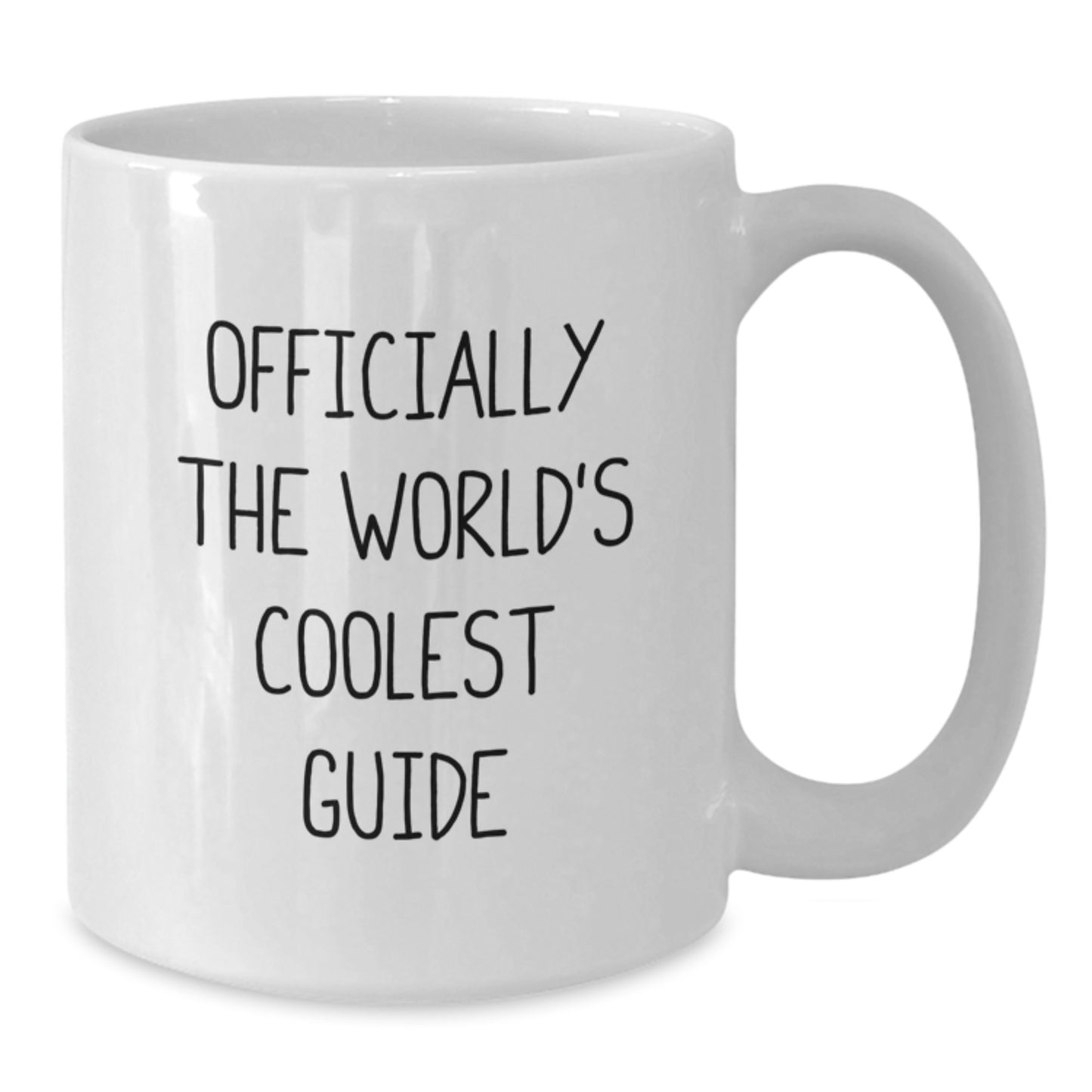 Funny Guide Gifts for Men 'Officially The World's Coolest Guide' White Coffee Mug Valentine's Unique Gifts from Friends - Additional