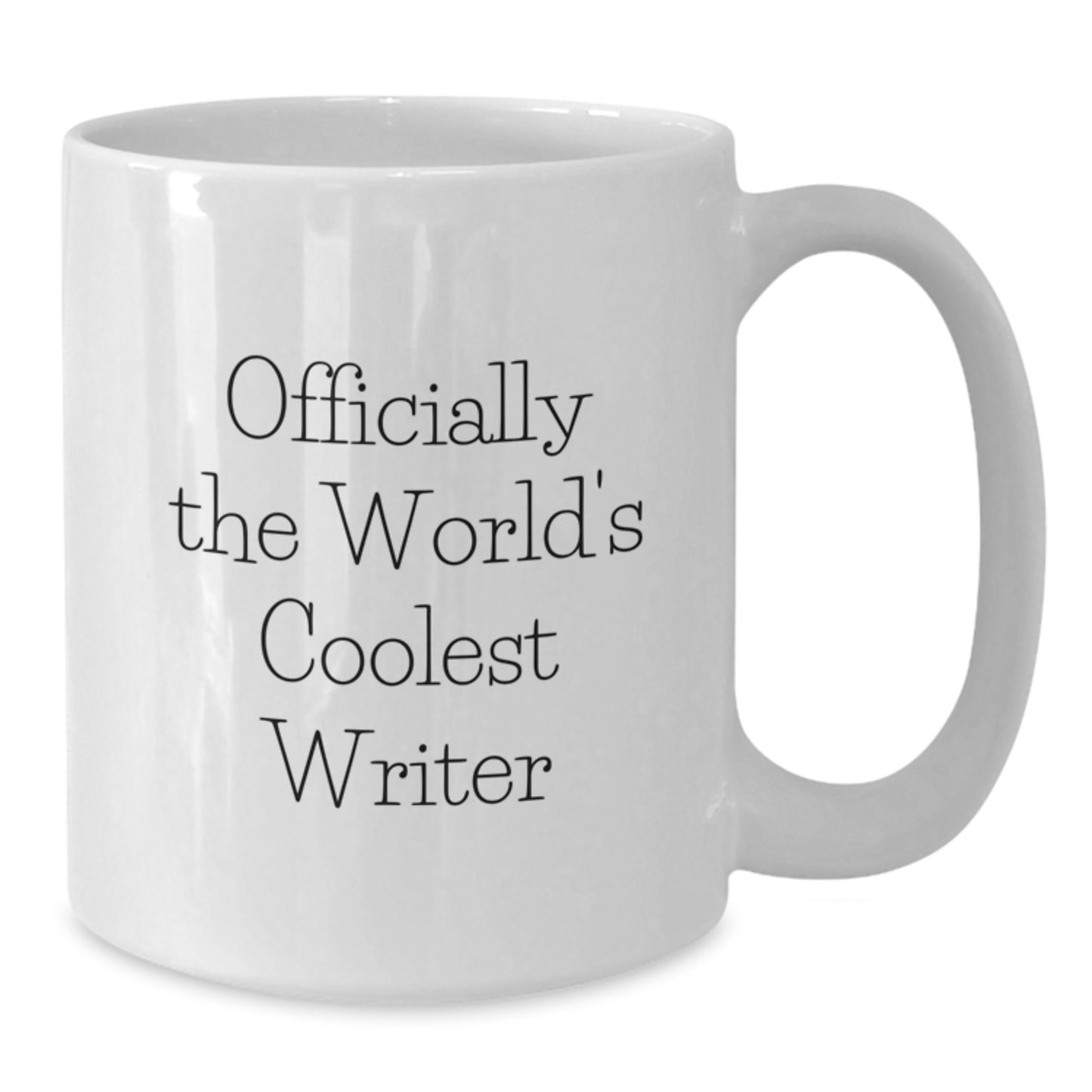 Funny Quirky Writer Gifts from Friends and Family for Christmas Unique Mugs - Officially The World's Coolest Writer White Coffee Mug - Additional