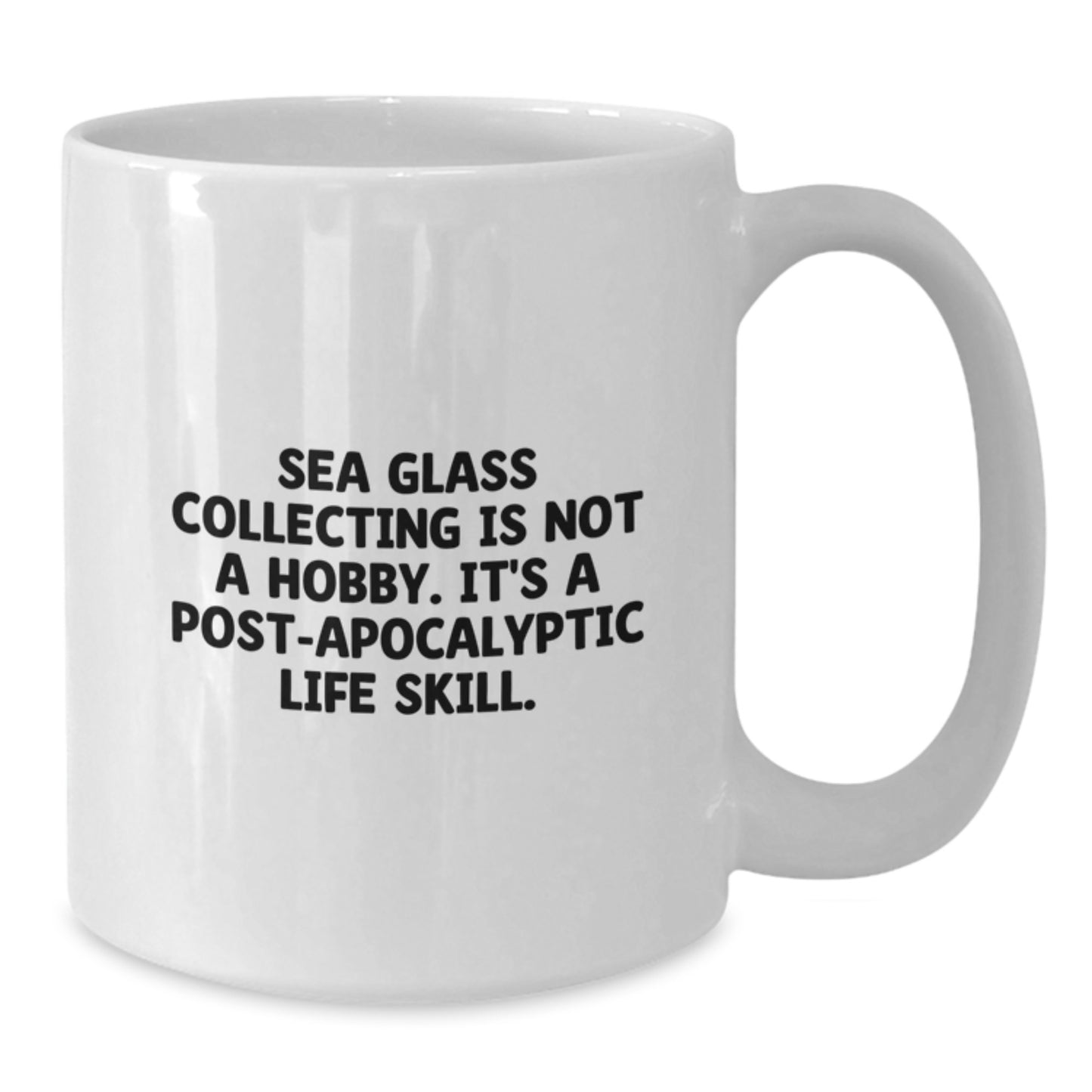 Funny Sea Glass Collecting Gifts for Women, White Coffee Mug with Inspirational Quote, Gifts from Friends - Additional