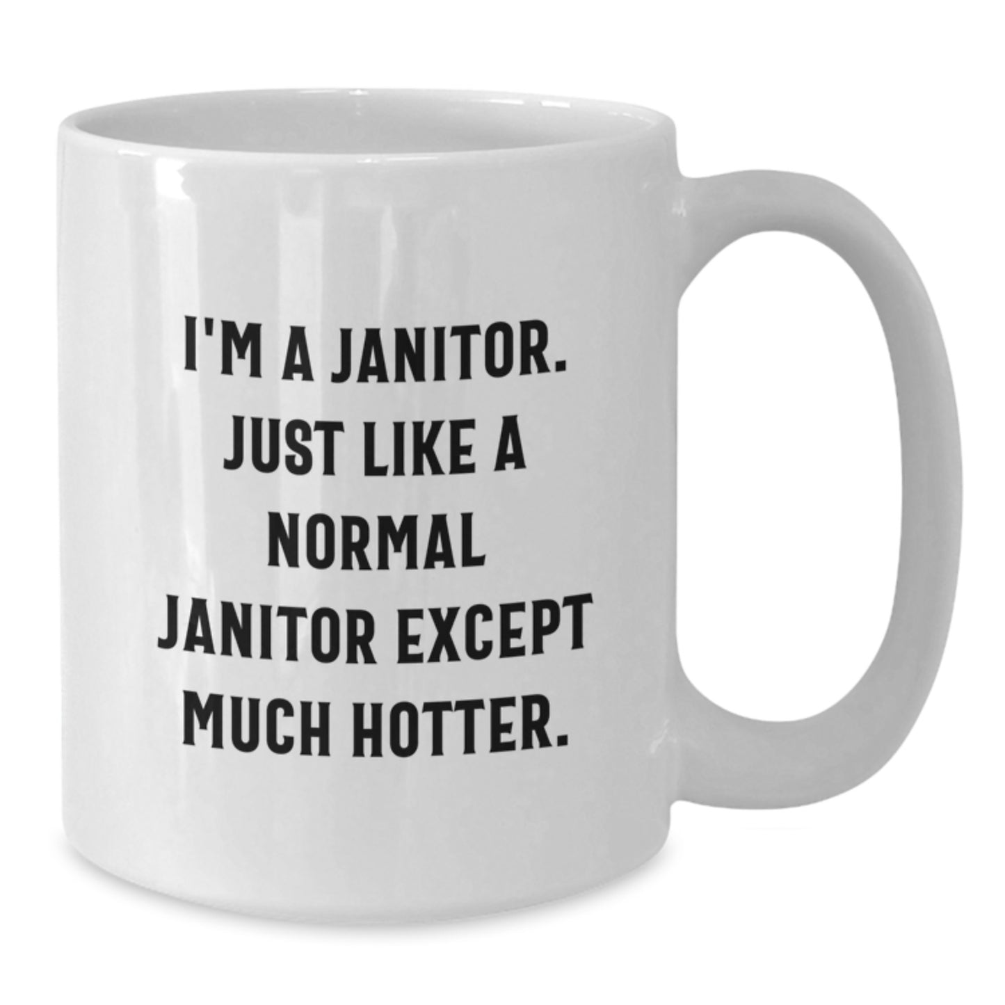 Funny Janitor Gifts, White Coffee Mugs, I'm A Janitor, Unique Mother's Day Unique Gifts, Gifts from Men to Janitor Coworkers - Additional