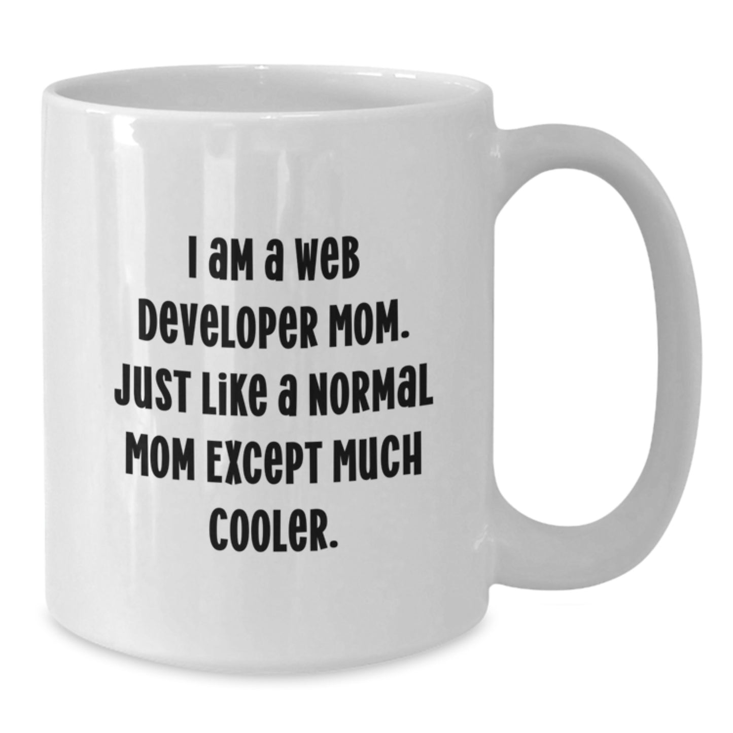 Funny Web Developer Mom Gifts from Family - White Coffee Mug for Men Women Friends - Additional