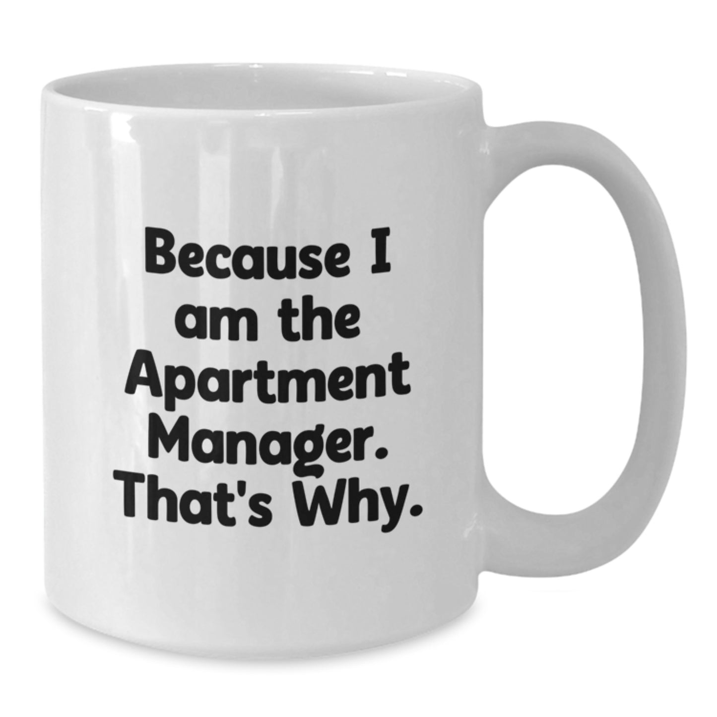 Christmas Unique Gifts for Apartment Managers - Funny Quote White Coffee Mug Gifts from Friends and Family to Say I Am The Apartment Manager That's Why - Additional