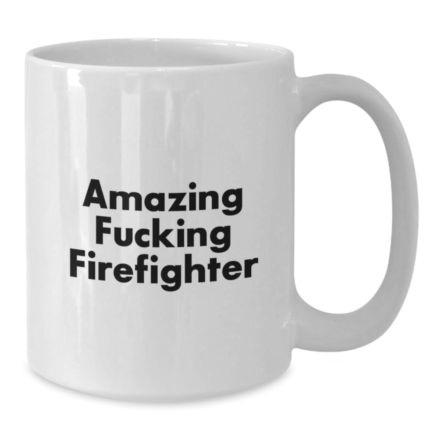 Funny Firefighter Gifts for Men - White Coffee Mug with Amazing 'F--king Firefighter' Quote - Birthday Unique Gifts from Friends and Family - Additional