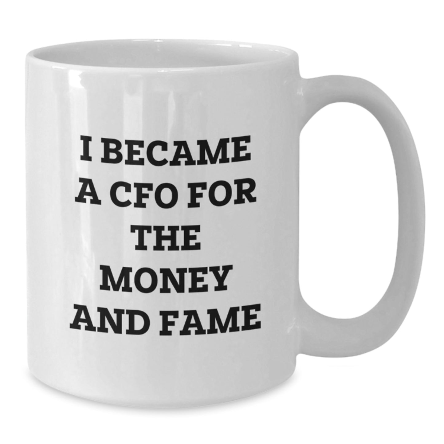 Funny CFO Quote Gifts from Friends for Christmas - I Became A CFO for the Money Mug, White Ceramic Mug for CFO, Funny Coffee Mug for Christmas - Additional