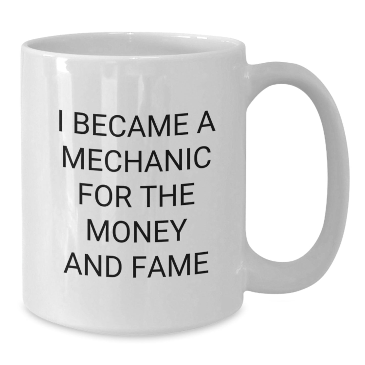 Funny Mechanic Gifts for Men, Unique Birthday Unique Gifts from Family to Mechanic Lover, I Became A Mechanic For The Money And Fame White Coffee Mug - Additional