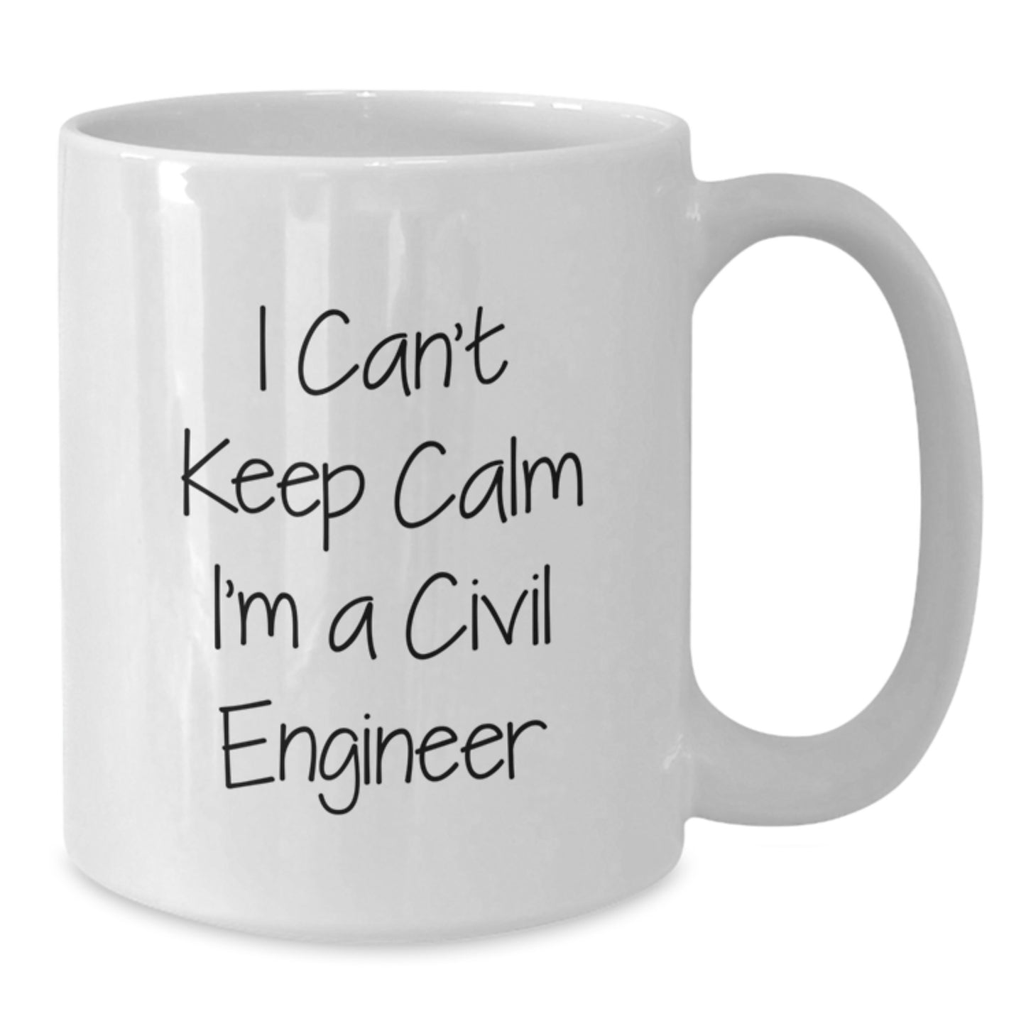 Funny Civil Engineer Gifts Christmas Unique White Coffee Mugs from Friends, I Can't Keep Calm I'm A Civil Engineer, White Ceramic Mugs - Additional
