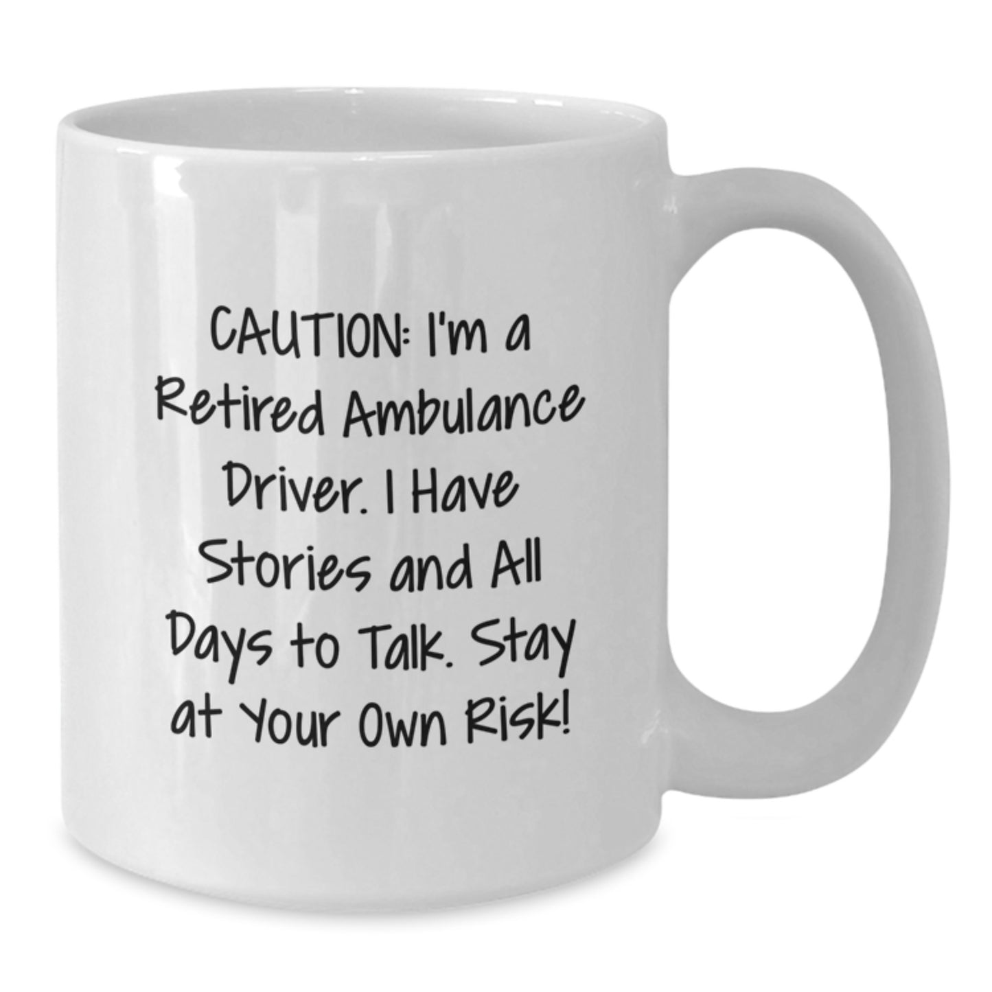 Funny Ambulance Driver Gifts, Birthday Unique Mugs from Friends to Ambulance Driver, I'm A Retired Ambulance Driver Mug, Ambulance Driver White Coffee Mug - Additional