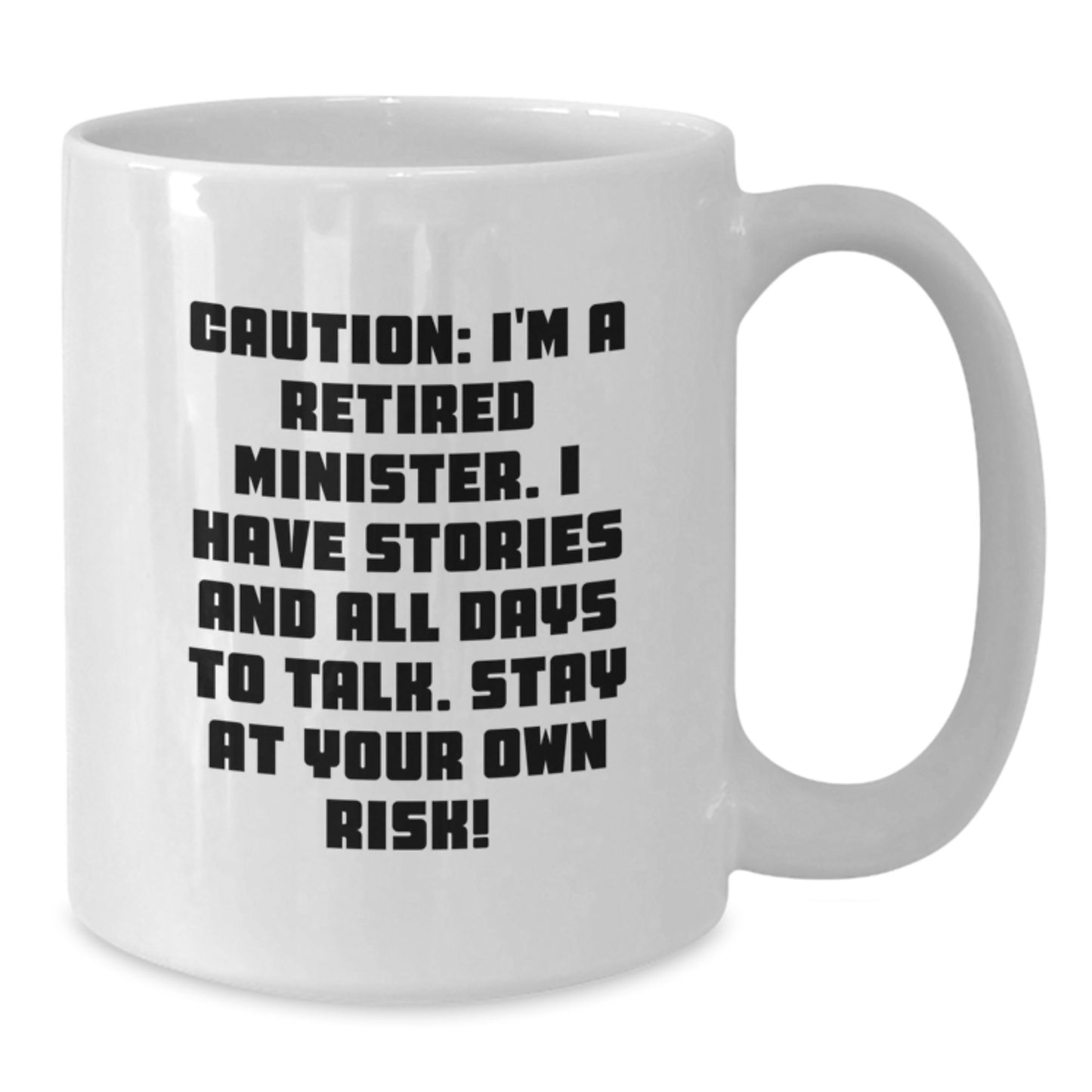 Funny Minister White Coffee Mug Gifts from Friends to Retired Ministers at Christmas - Additional