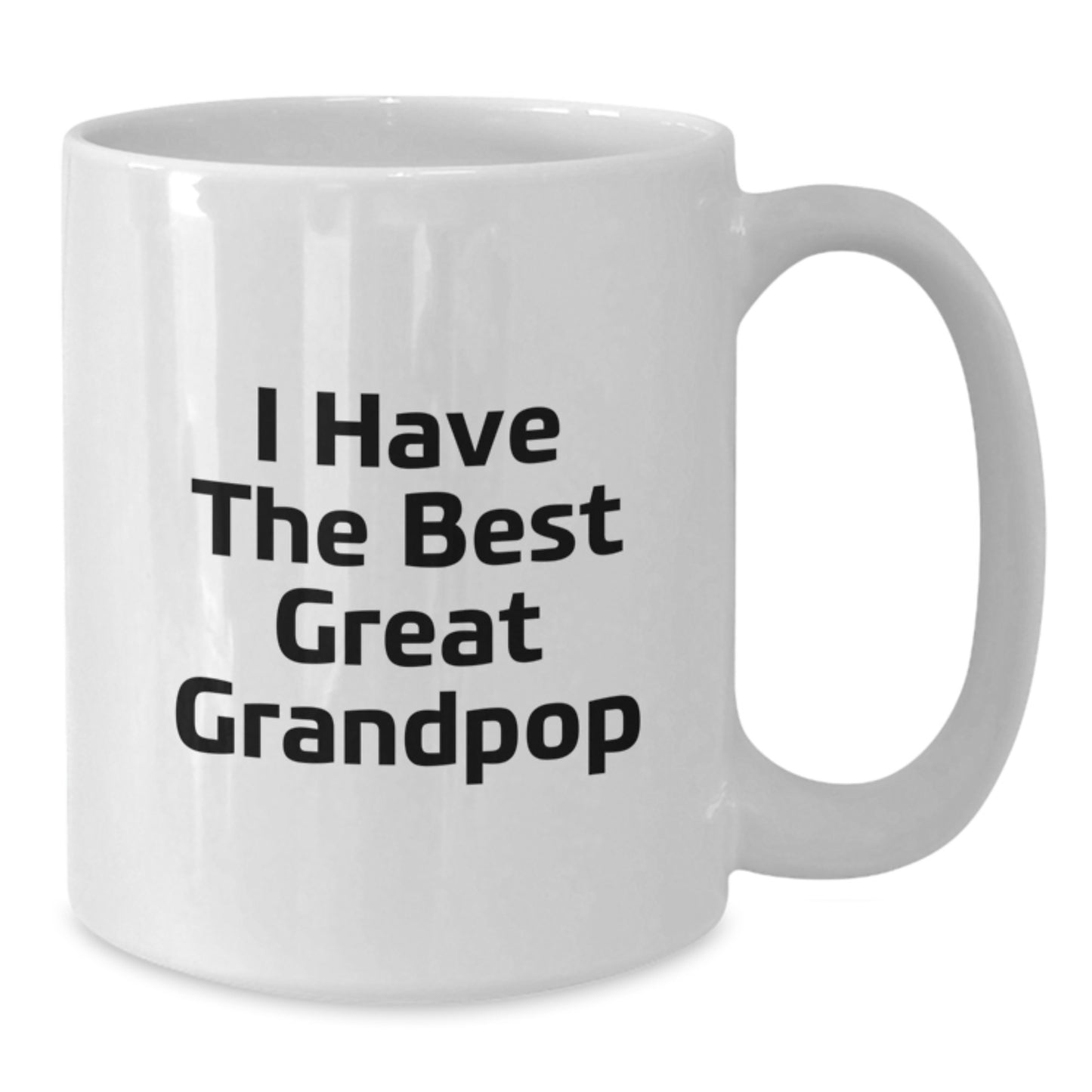 Funny Grandpop Gifts for Him, Birthday Unique Gifts from Family, Great Grandpop Coffee Mug, I Have The Best Great Grandpop White Coffee Mug - Additional