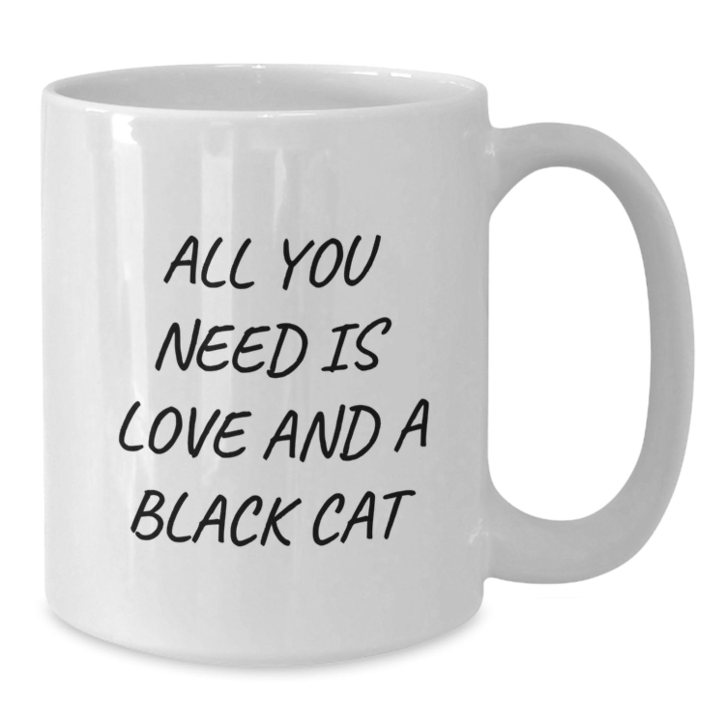 Black Cat White Coffee Mug - Gifts from Friends for Family - Inspirational Quote - Additional