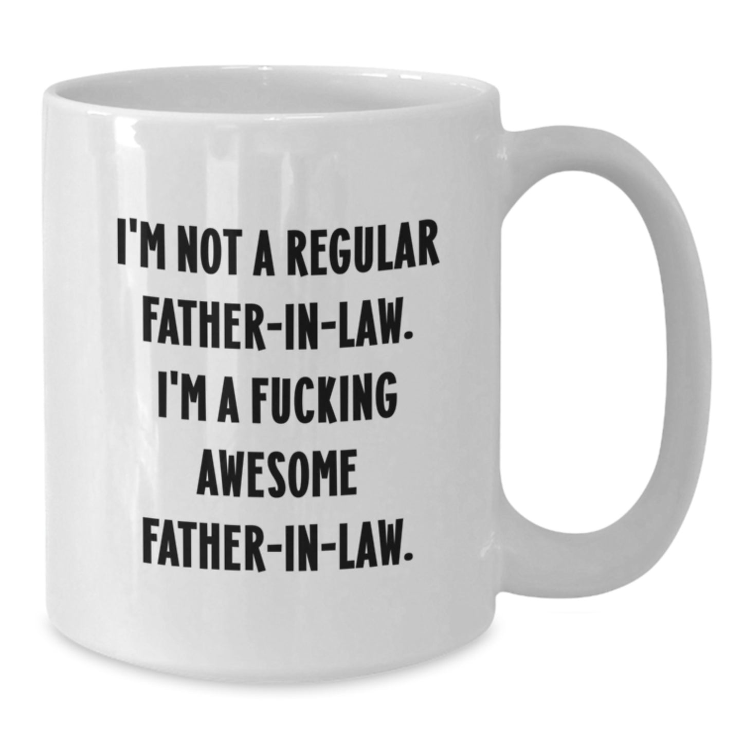 Funny Father-in-law Gifts, Unique White Coffee Mugs for Dad, Christmas Unique Gifts from Family, I'm A F--king Awesome Father-in-law Mug - Additional
