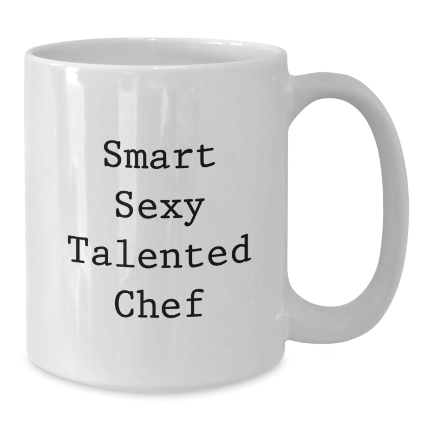 Funny Chef Gifts from Friends and Family, White Coffee Mug for Men and Women, Smart Sexy Talented Chef Quote, Christmas Unique Presents - Additional