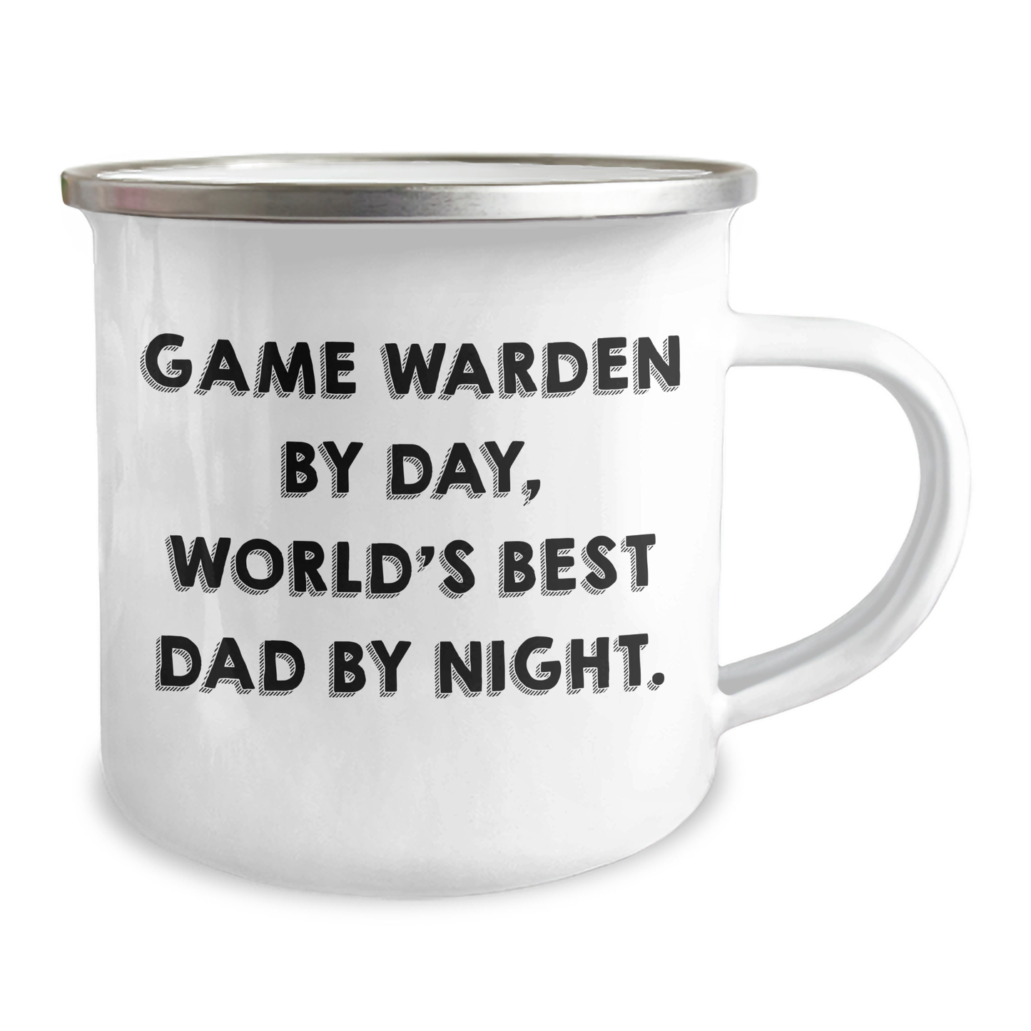 Game Warden Gifts, Camping Mug, Funny Quote, Gifts from Family, Gifts for Game Warden - 12 oz Stainless Steel Enamel Finish - Image 2