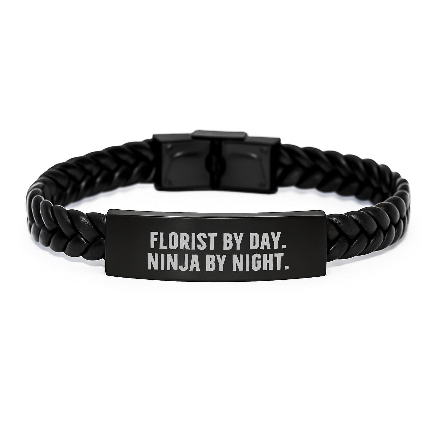 Florist By Day, Ninja By Night. Men's Gifts from Florist to Friends - Interlaced Leather Graduation Unique Gifts for Women - Image 1