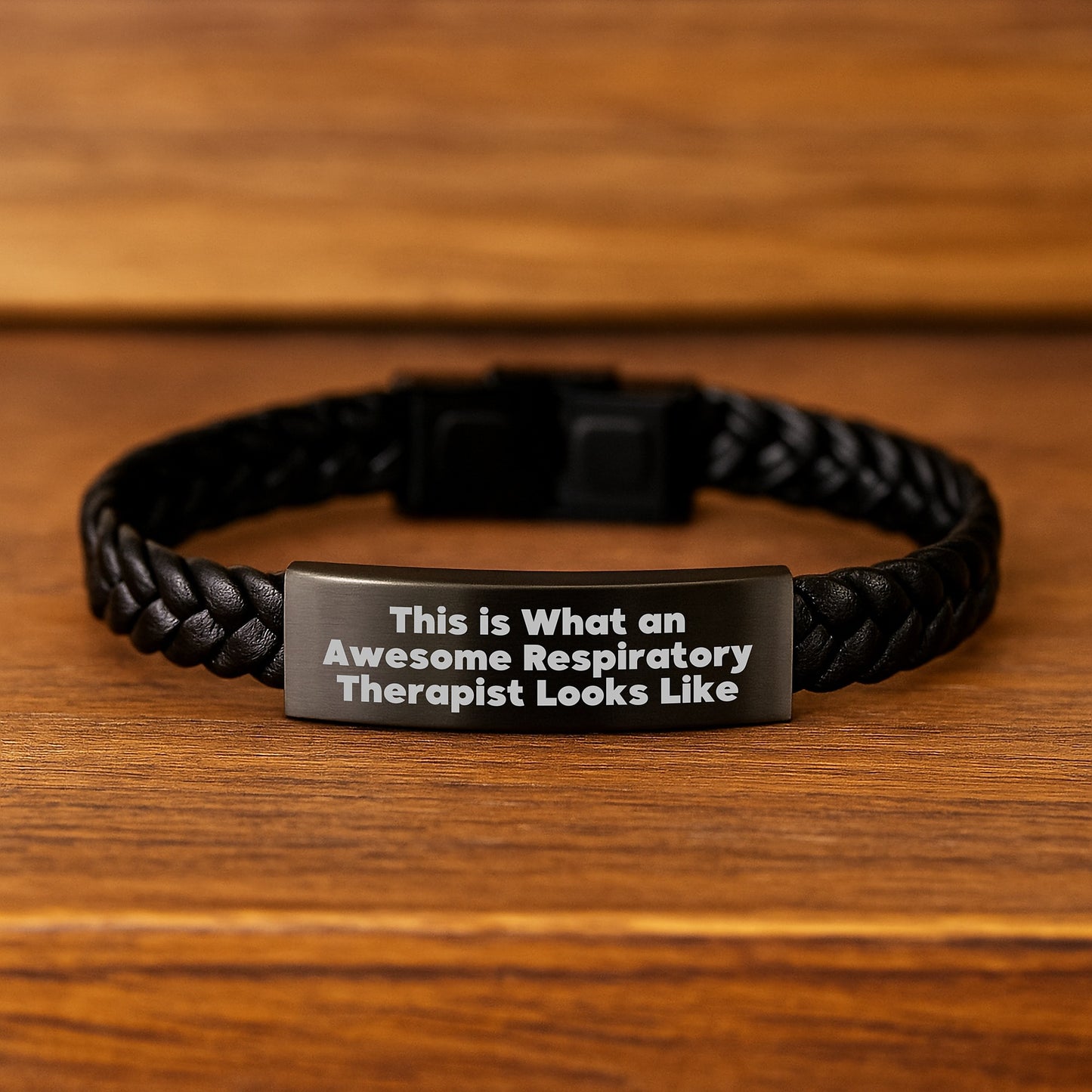 Respiratory Therapist Gifts, Funny Quote Interlaced Leather Bracelet, Gifts from Friends for Respiratory Therapist Birthday Unique Gifts - Image 2