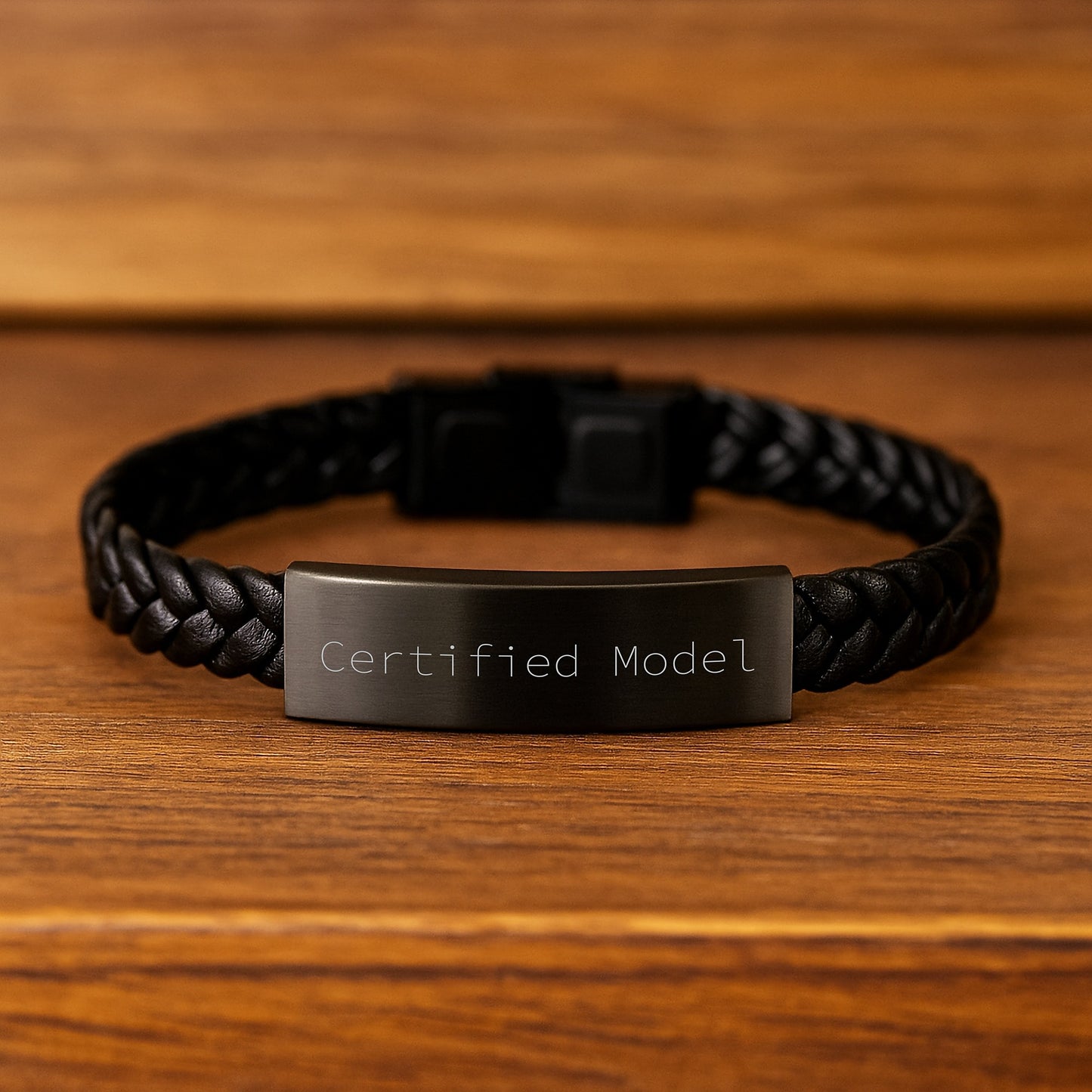 Funny Model Gifts from Friends to Family Certified Interlaced Leather Bracelet - Unique Graduation Presents for Men or Women - Image 2