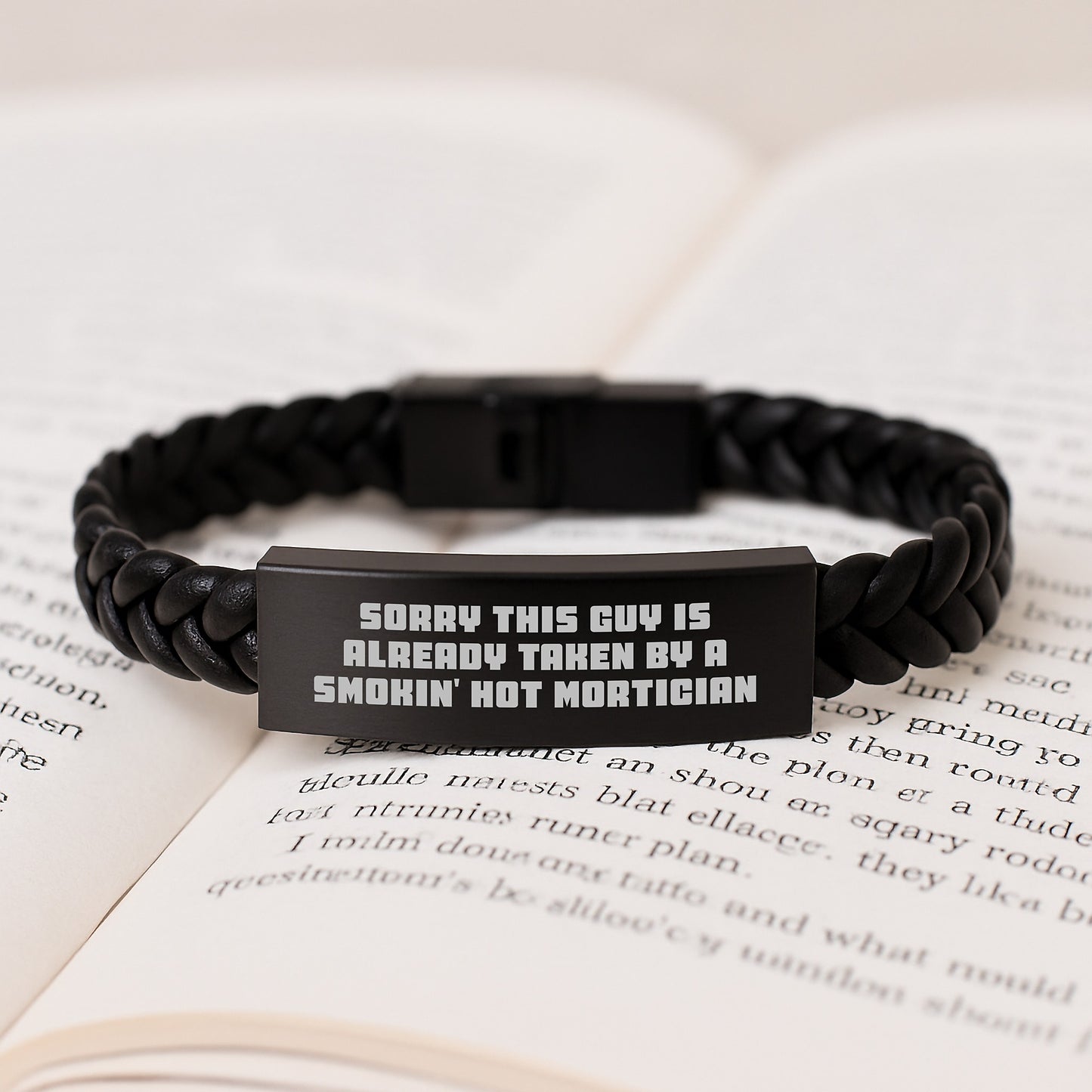Funny Mortician Gifts from Men - Christmas Unique Gifts for Mortician - Interlaced Leather Bracelet for Women - Image 3