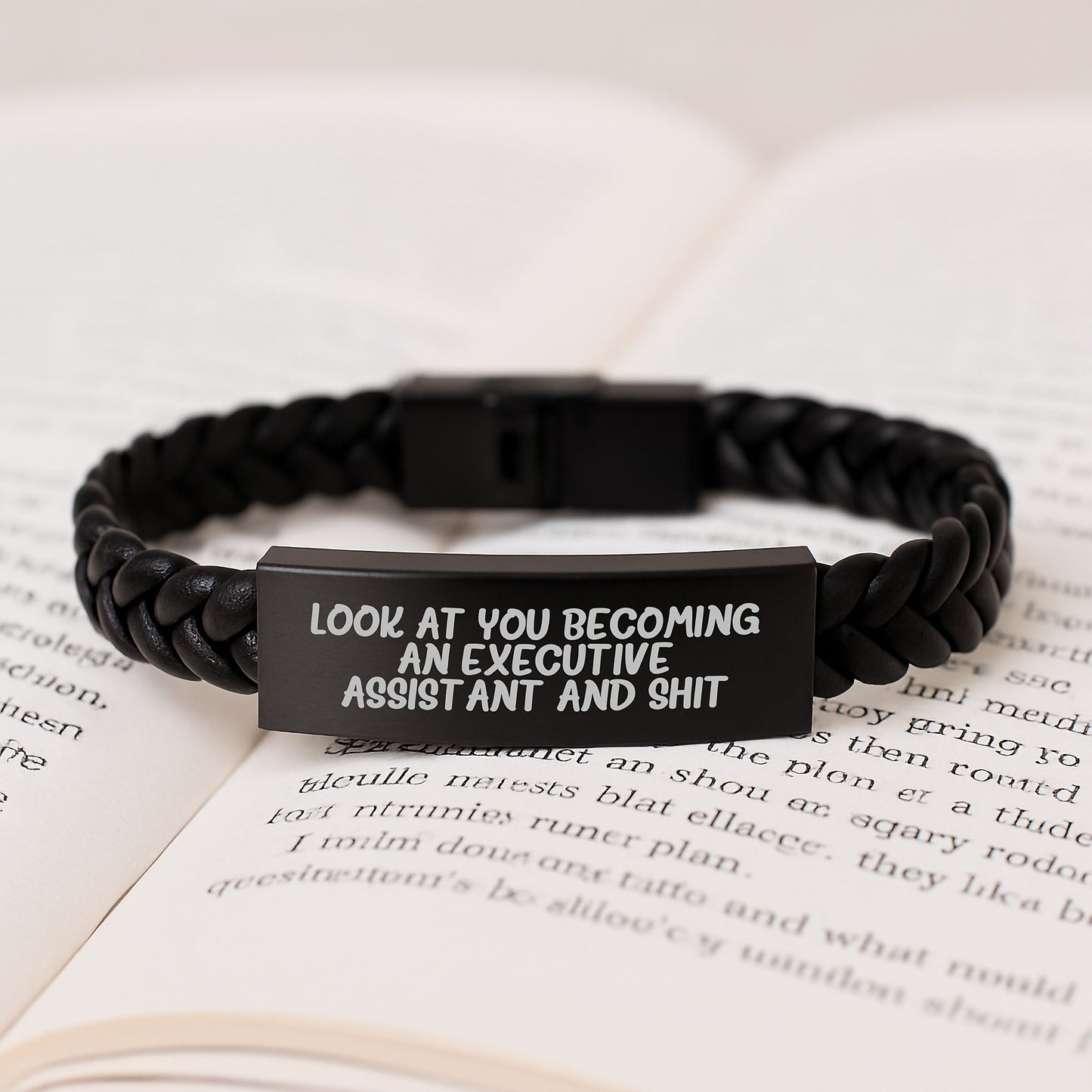 Executive Assistant Gifts for Men and Women - Funny Quote - Interlaced Leather Bracelet for Graduation Unique Gifts from Friends - A Great Present for Executive Assistant - Image 3