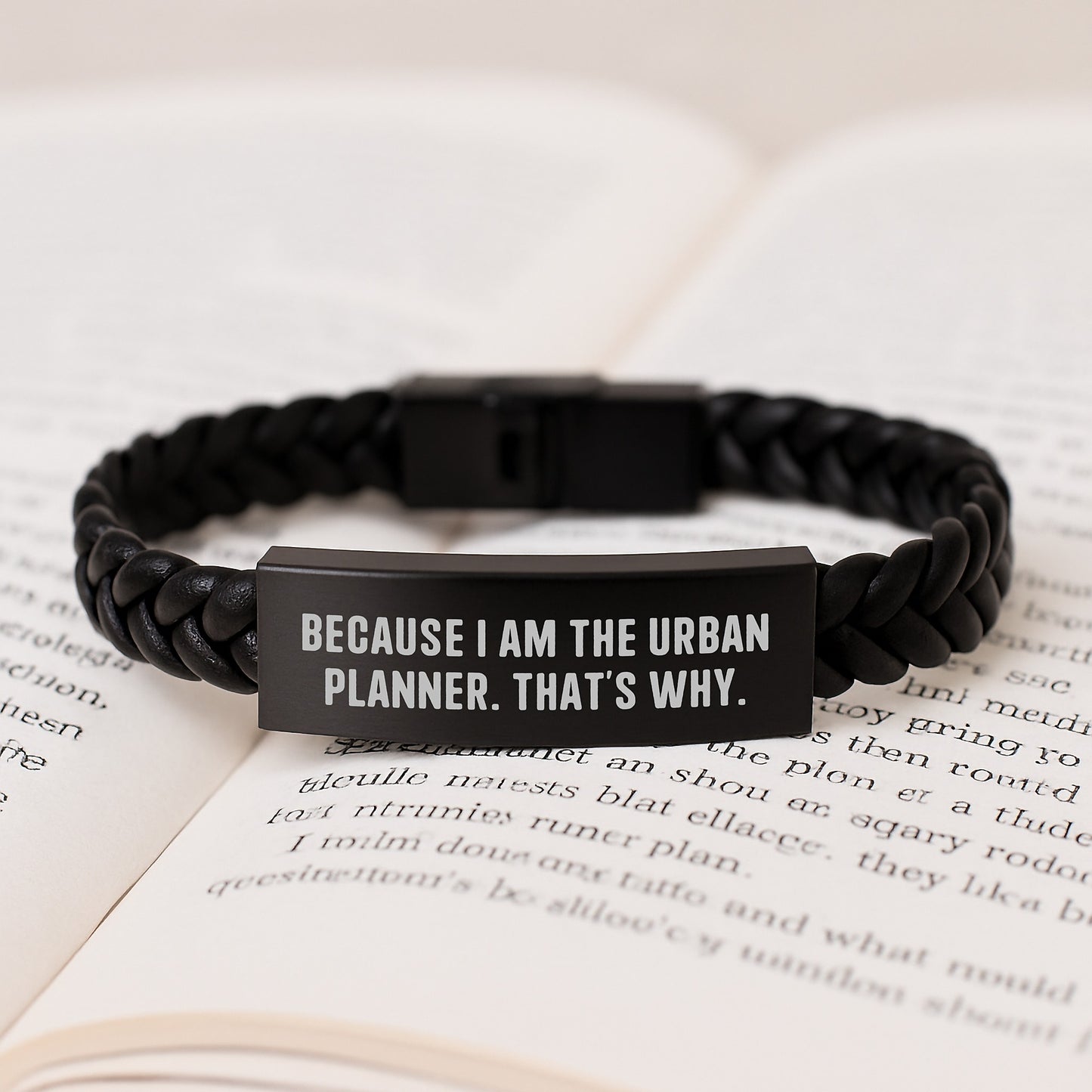Funny Urban Planner Gifts from Friends - Unique Interlaced Leather Bracelet for Urban Planner Men, Women, Coworkers, Family - Christmas Unique Gifts - Image 3
