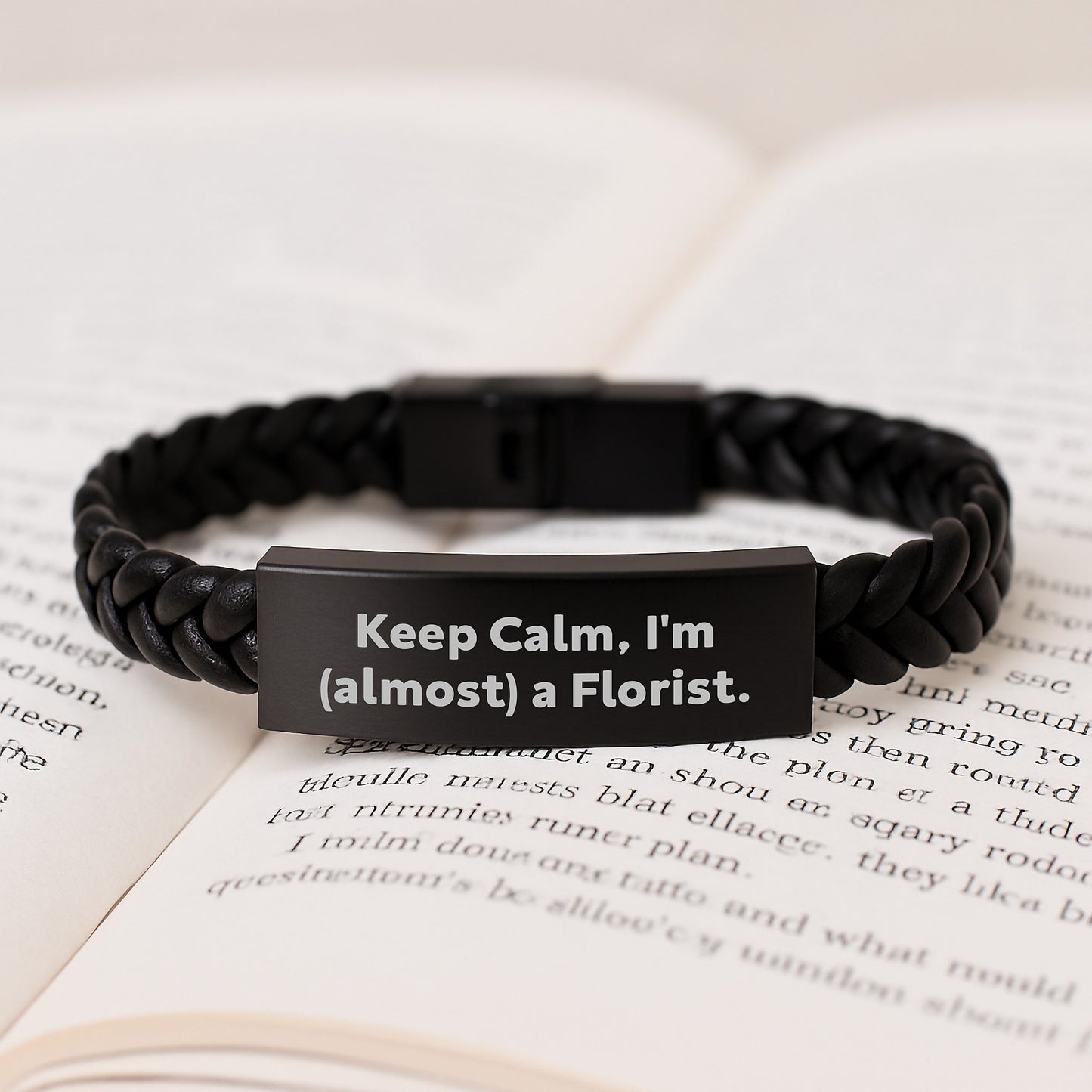 Funny Florist Gifts from Men, Unique Interlaced Leather Bracelet for Florist, Christmas Unique Gifts for Friends - Image 3