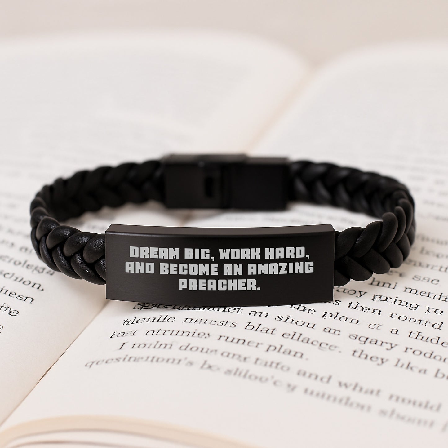 Amazing Preacher Inspirational Gifts - Interlaced Leather Strengthener for Dream Big, Work Hard, and Become an Amazing Preacher - Gifts from Friends to Preacher - Image 3
