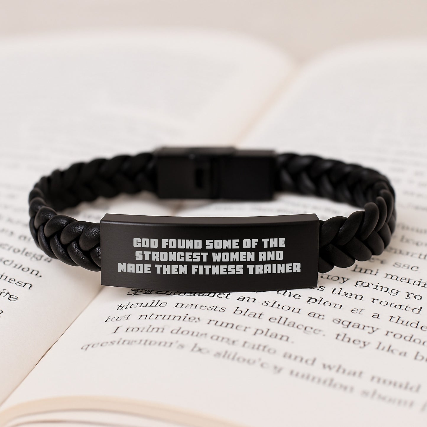 Fitness Trainer Inspired Interlaced Leather Bracelet, Funny Quote Gift for Friends, Gifts from Women, Perfect Birthday Present for Men, Unique Fitness Trainer Gifts - Image 3