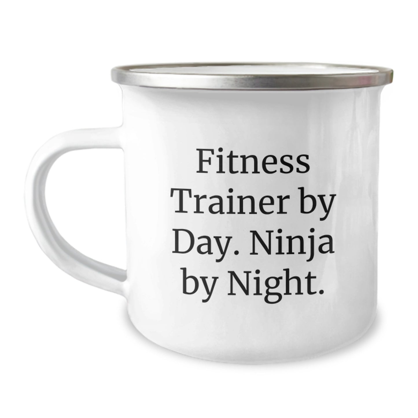 Fitness Trainer Gifts from Friends, Fitness Trainer By Day. Ninja By Night. Funny Camping Mug for Graduation Unique Gifts - Image 1