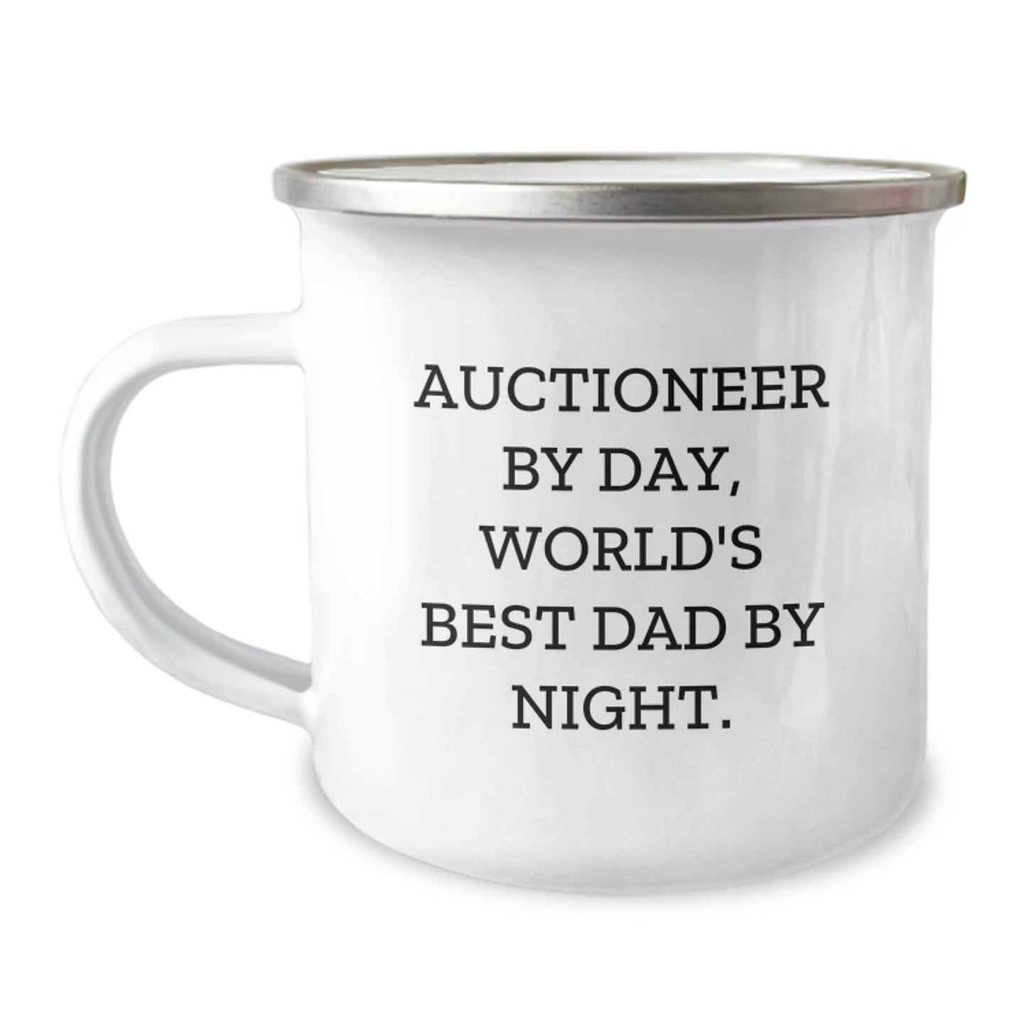 Auctioneer Gifts, Funny Quote, Camping Mug for Birthday - Gifts from Dad to Auctioneer, Unique Birthday Unique Gifts for Men - Image 1