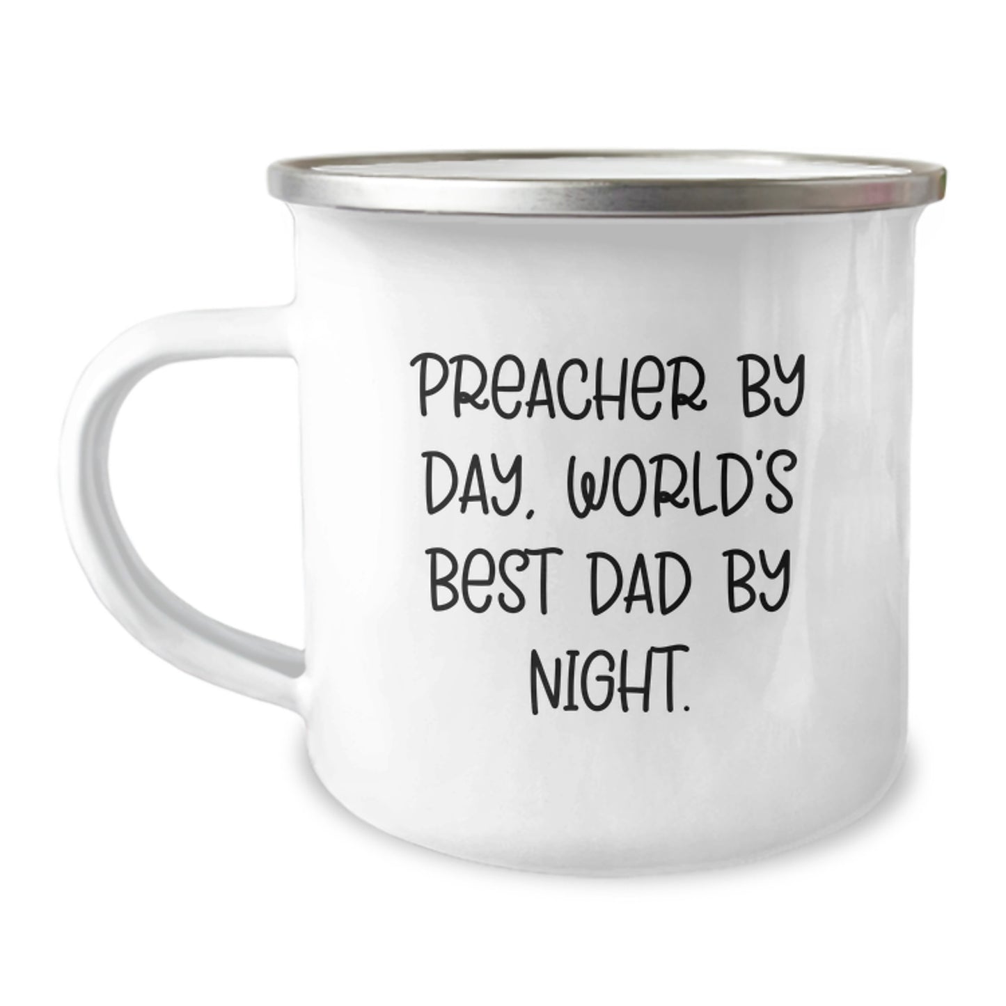 Preacher Gifts, Funny Camping Mug, Gifts from Family for Preacher By Day, World's Best Dad By Night. - Graduation Unique Presents - Image 1