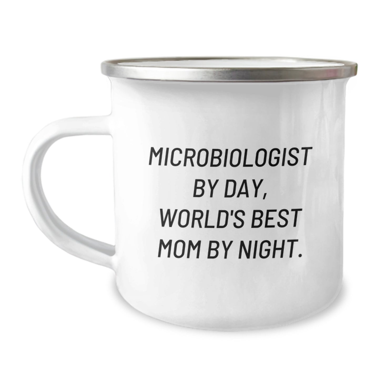 Microbiologist Gifts Funny Camping Mug for Birthday - 'Microbiologist By Day, World's Best Mom By Night.' Gifts from Family to Friends - Image 1