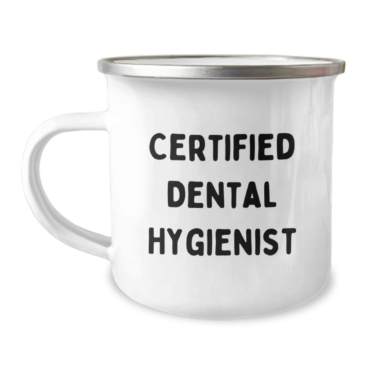 Dental Hygienist Gifts from Friends and Family, Funny Quote for Certified Dental Hygienist Graduation, 12 oz Stainless Steel Camping Mug - Image 1
