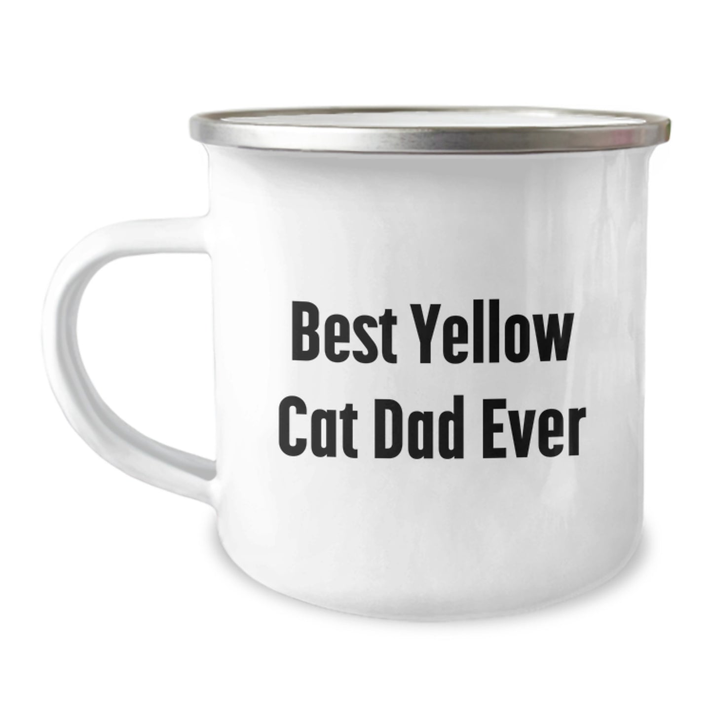 Funny Yellow Cat Dad Ever Camping Mug for Birthday Unique Gifts from Family, Friends, or Coworkers to Men, Women, or Kids - Image 1